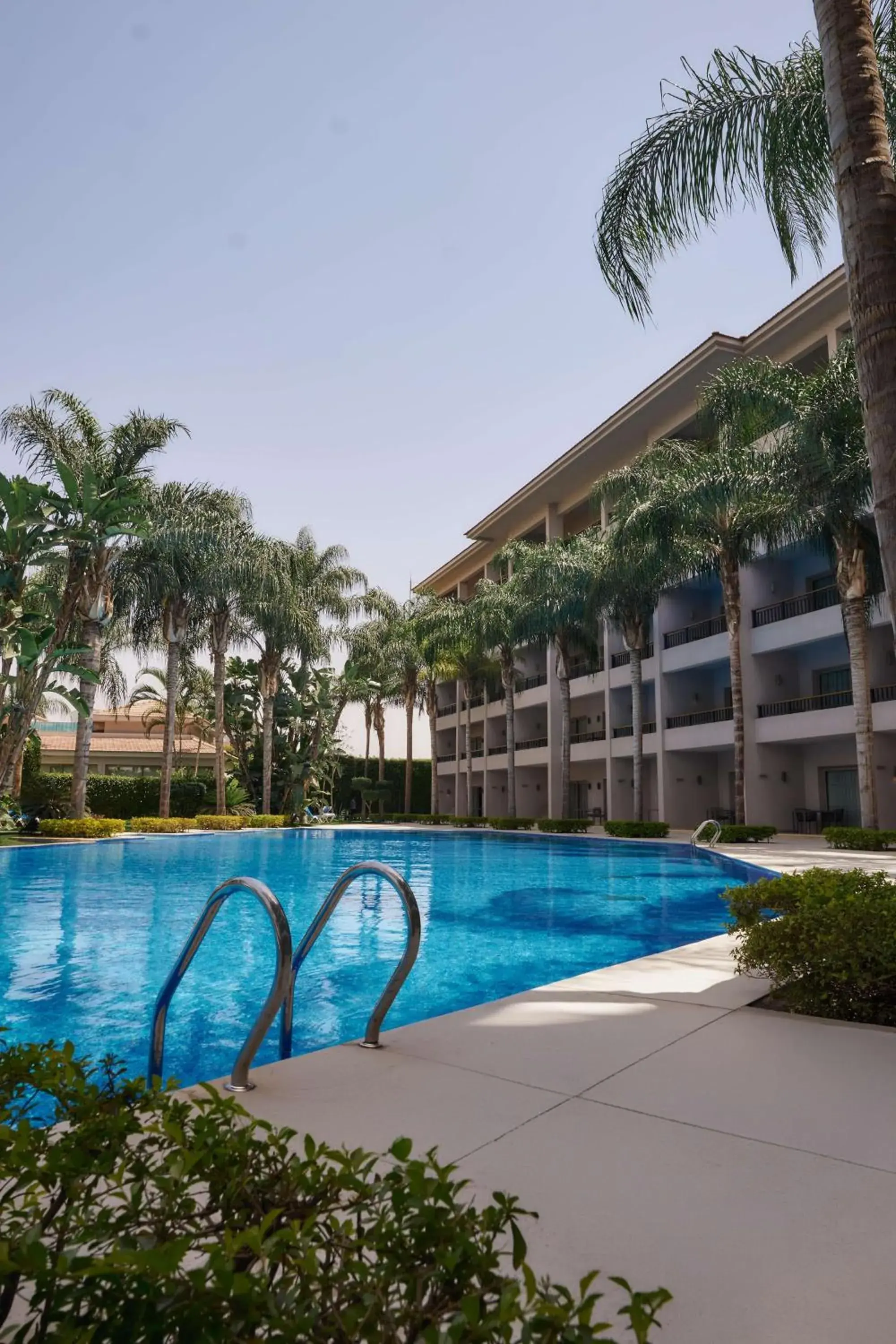 Pool view in Dusit Thani LakeView Cairo Pool view in Dusit Thani LakeView Cairo