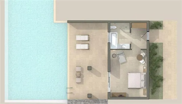 Floor plan in Aquila Elounda Village Resort, Suites & Spa