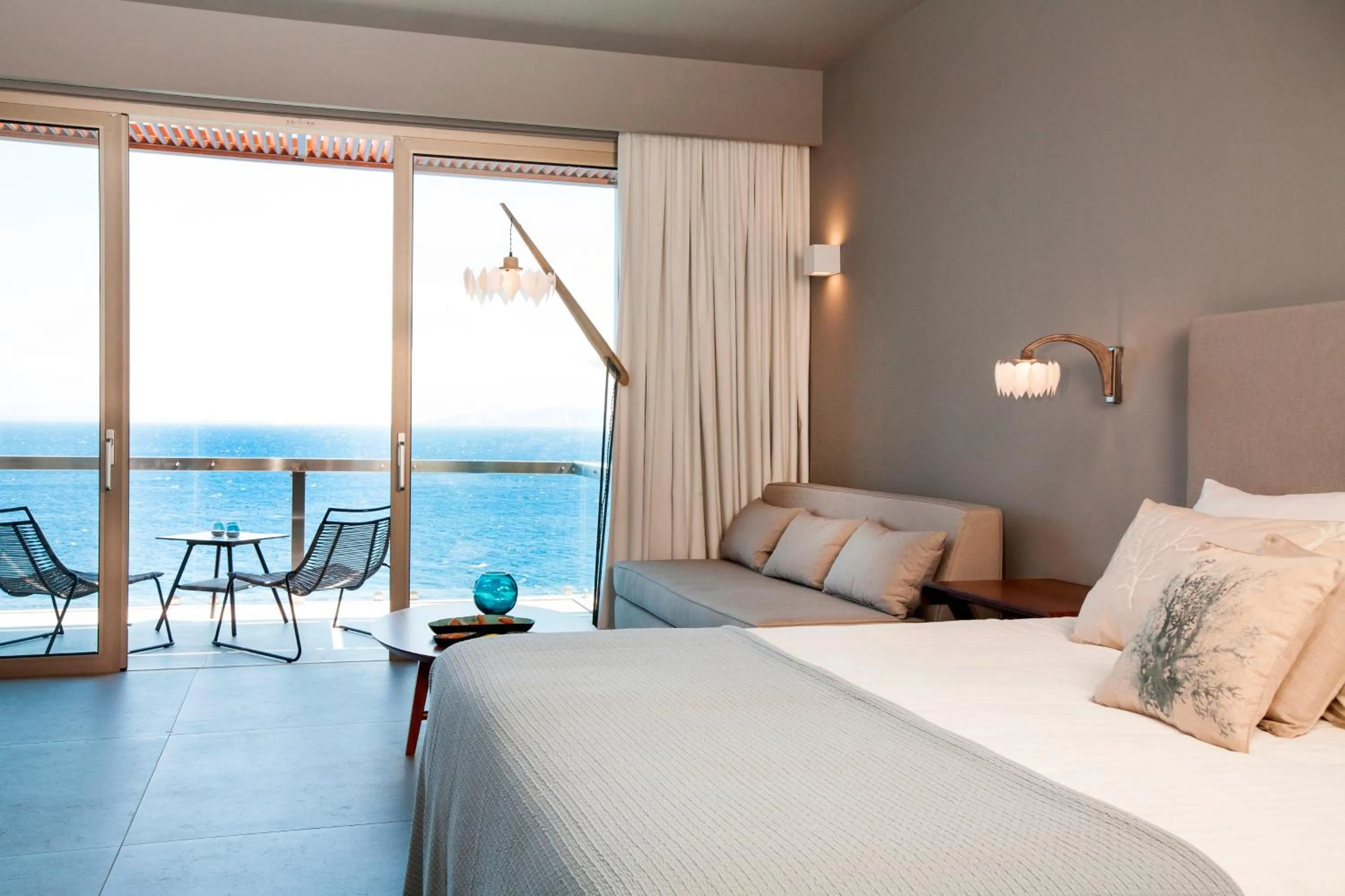 Bedroom, Bed in Aquila Elounda Village Resort, Suites & Spa