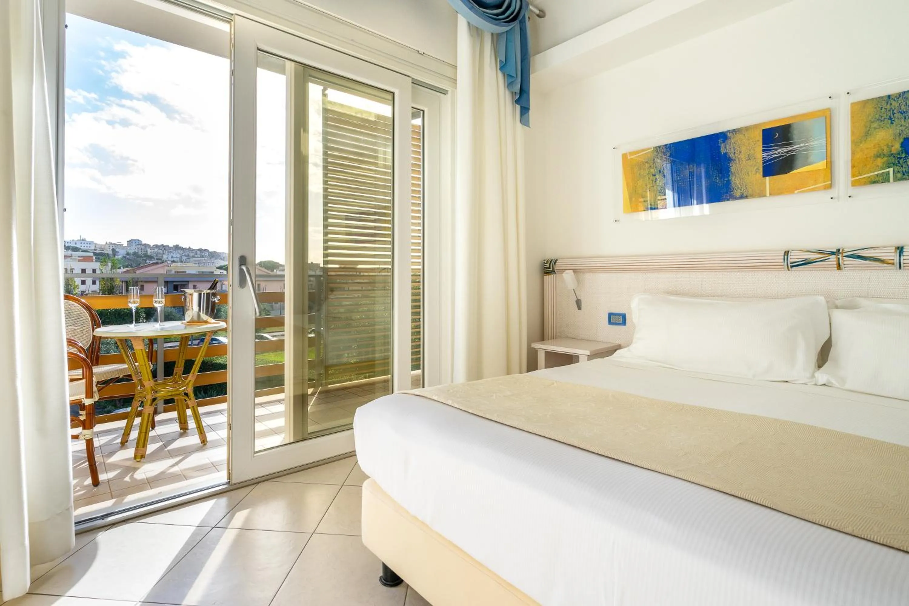 Bed in Elaia Garden Hotel