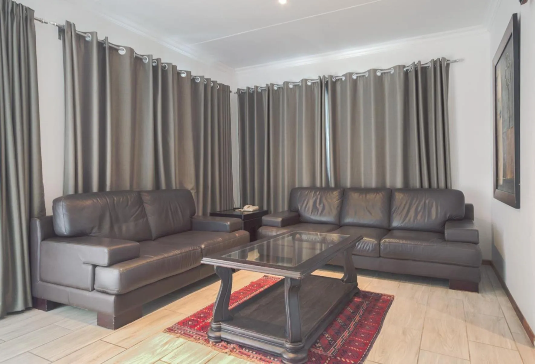 Seating area in President Lodge