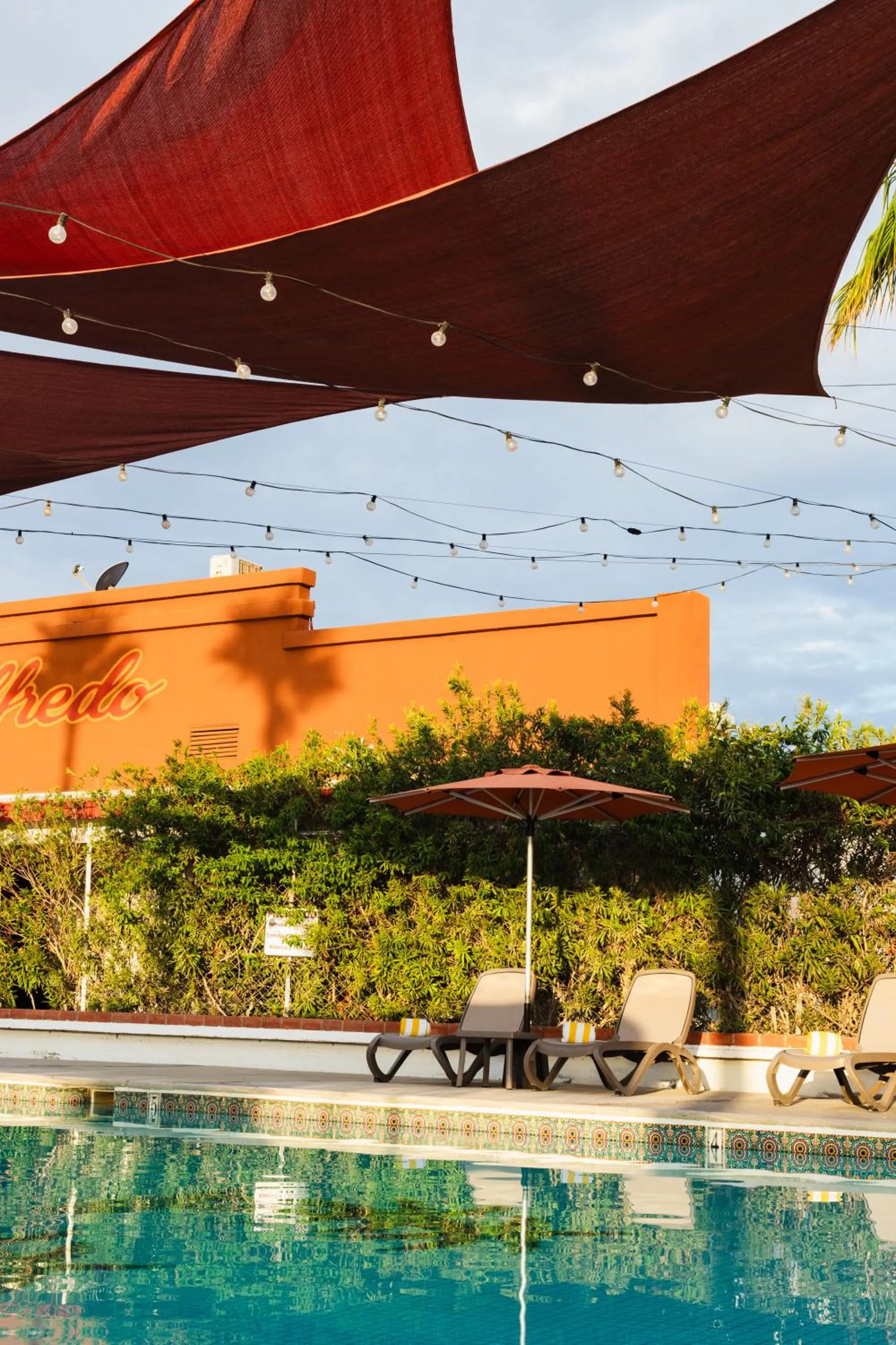 Pool view in Hotel Las Palmas