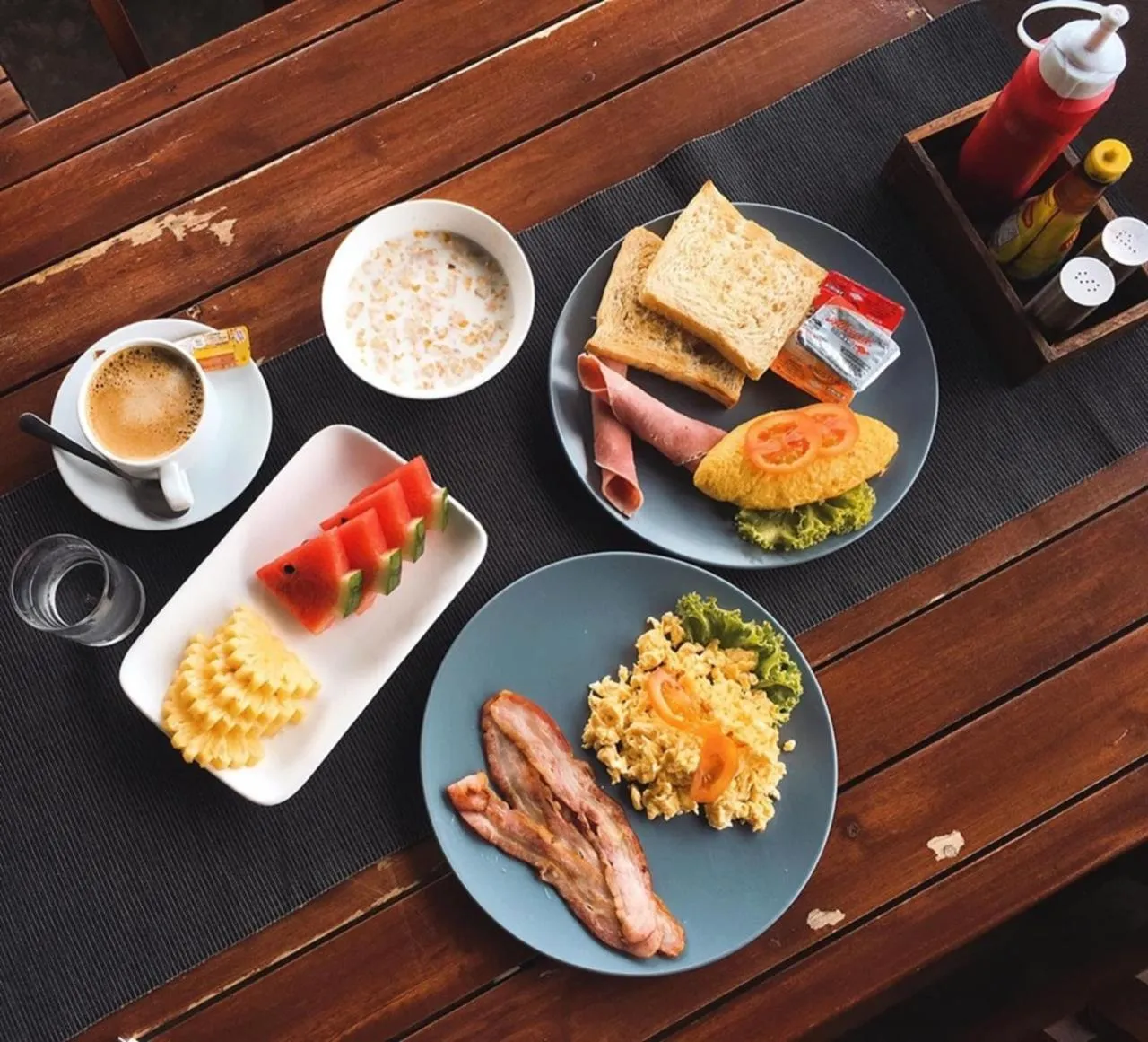 American breakfast in HIP Seaview Resort @ Phi Phi