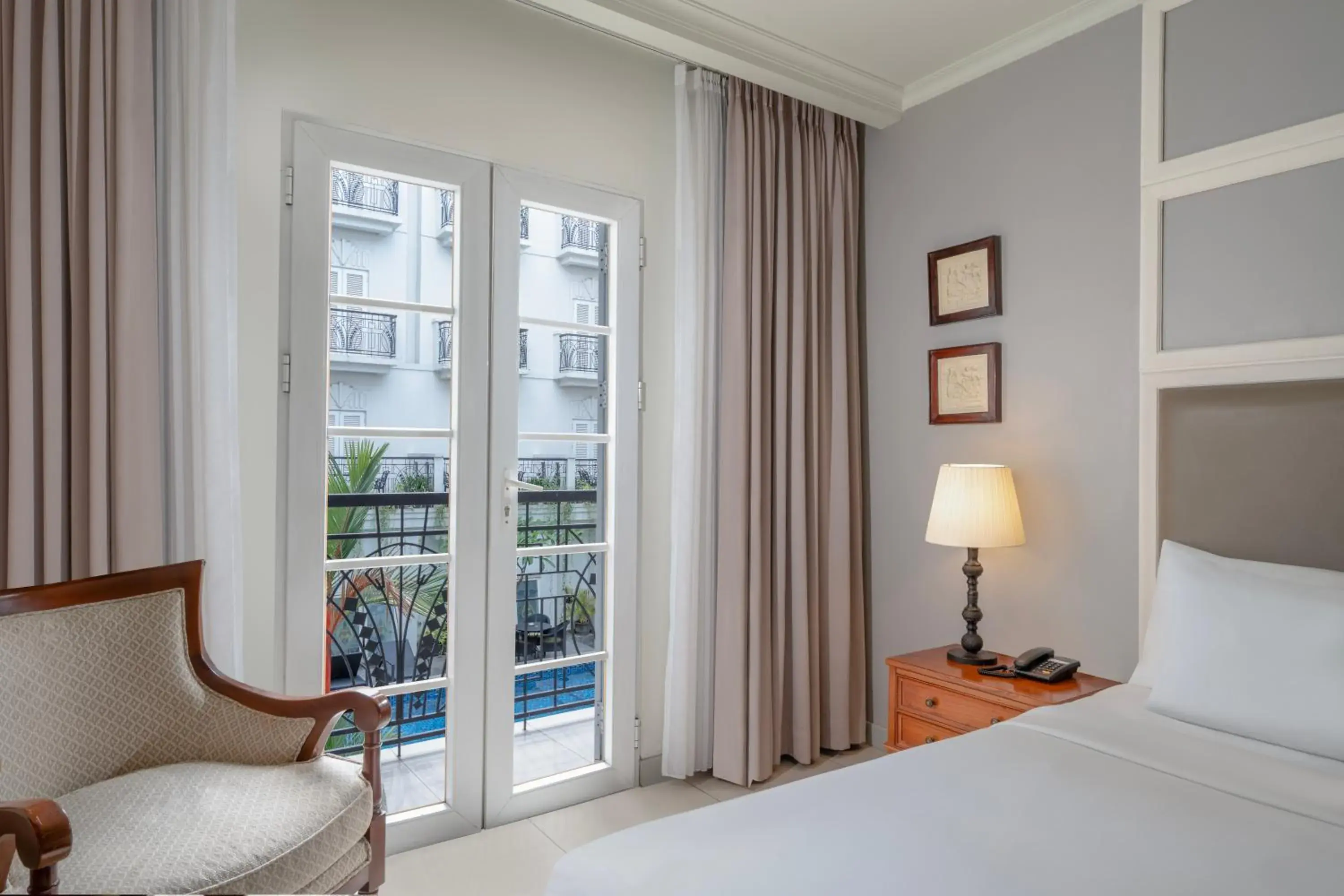 Deluxe King Room with Pool View in Hotel Indies Heritage Prawirotaman Deluxe King Room with Pool View in Hotel Indies Heritage Prawirotaman