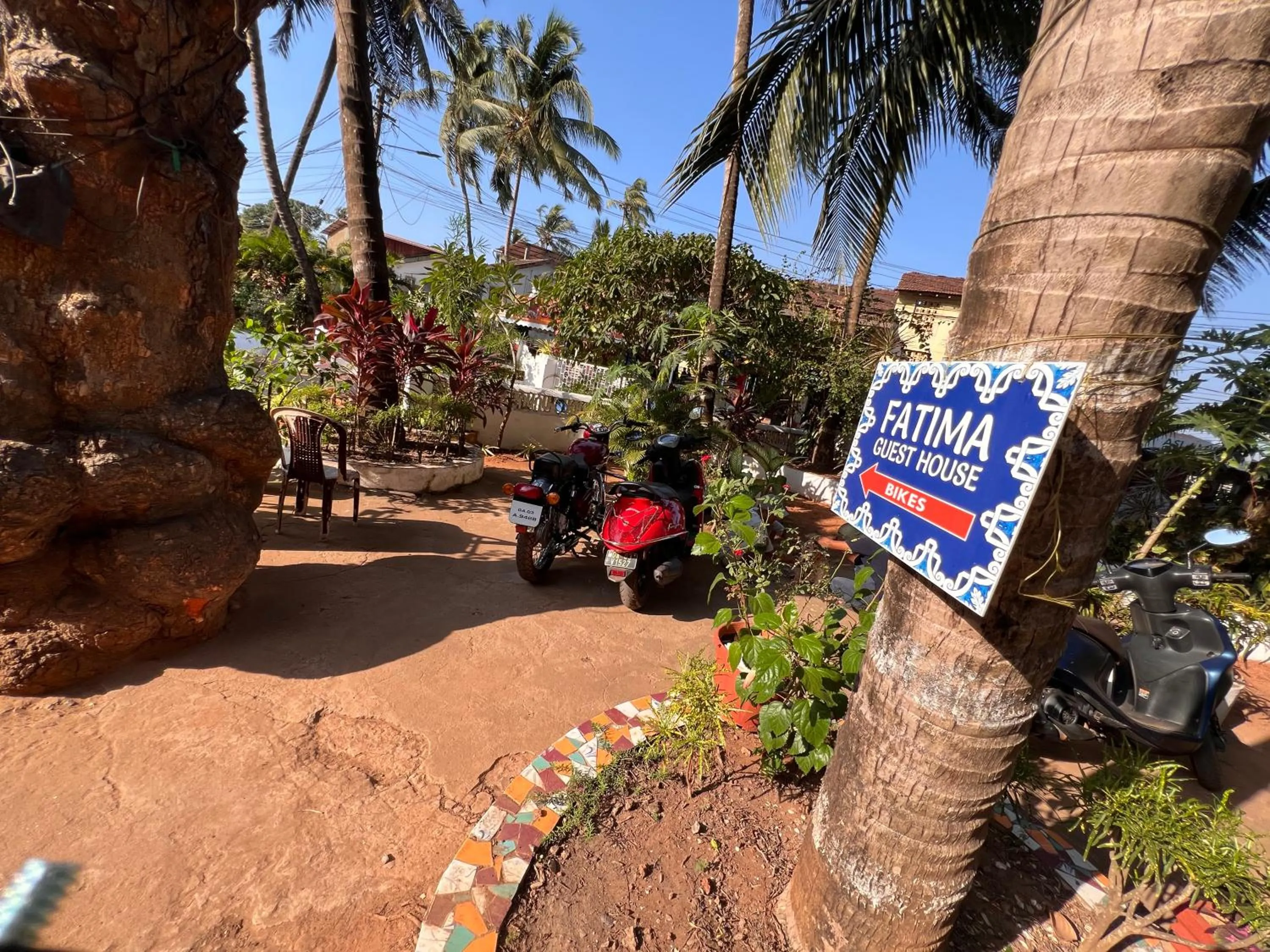 Garden view in Fatima Guest House