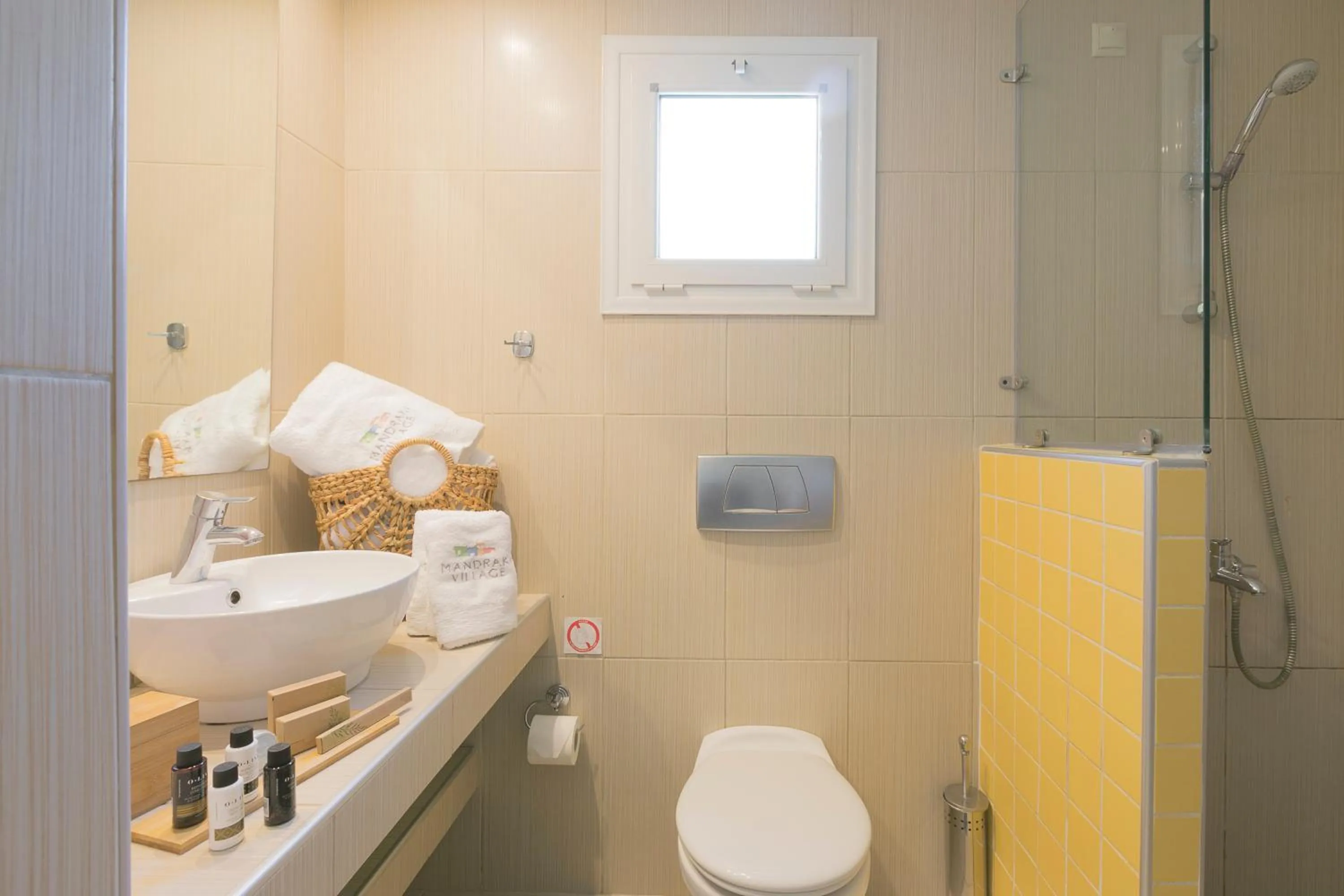 Bathroom in Mandraki Village Boutique Hotel