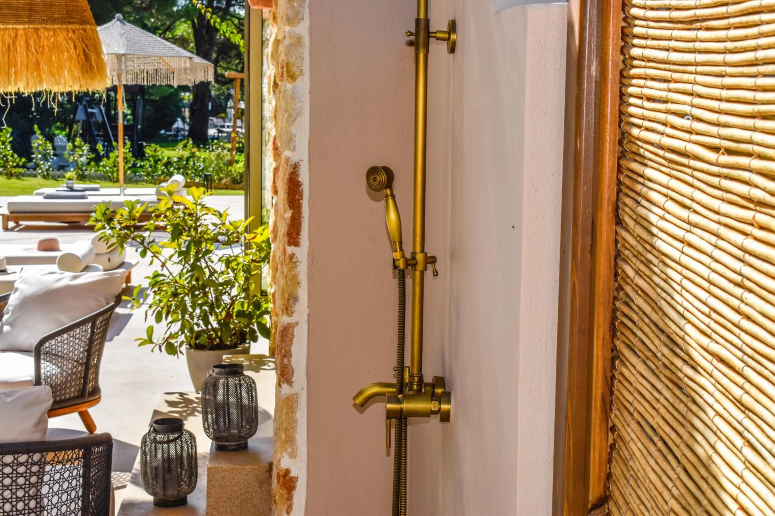 Shower in Mandraki Village Boutique Hotel