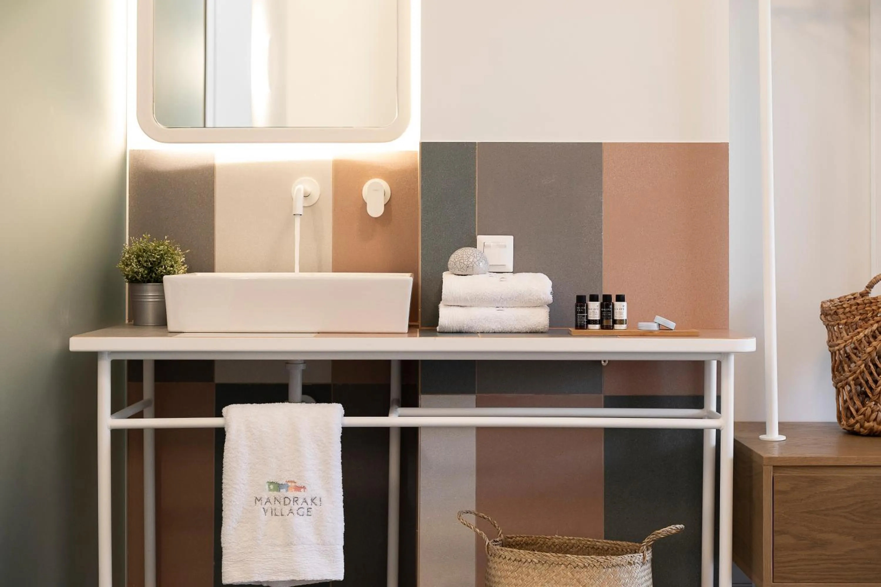 Bathroom in Mandraki Village Boutique Hotel