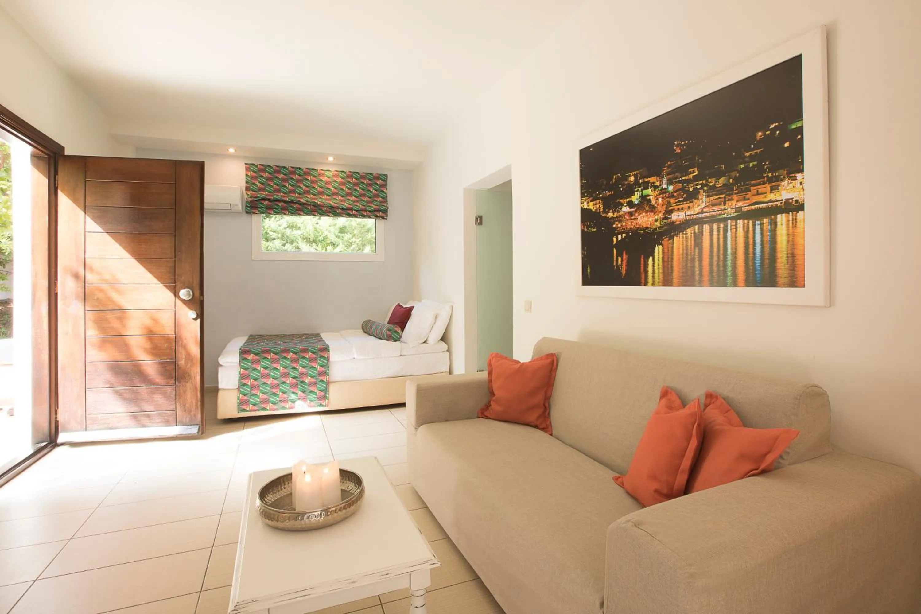 Living room in Mandraki Village Boutique Hotel