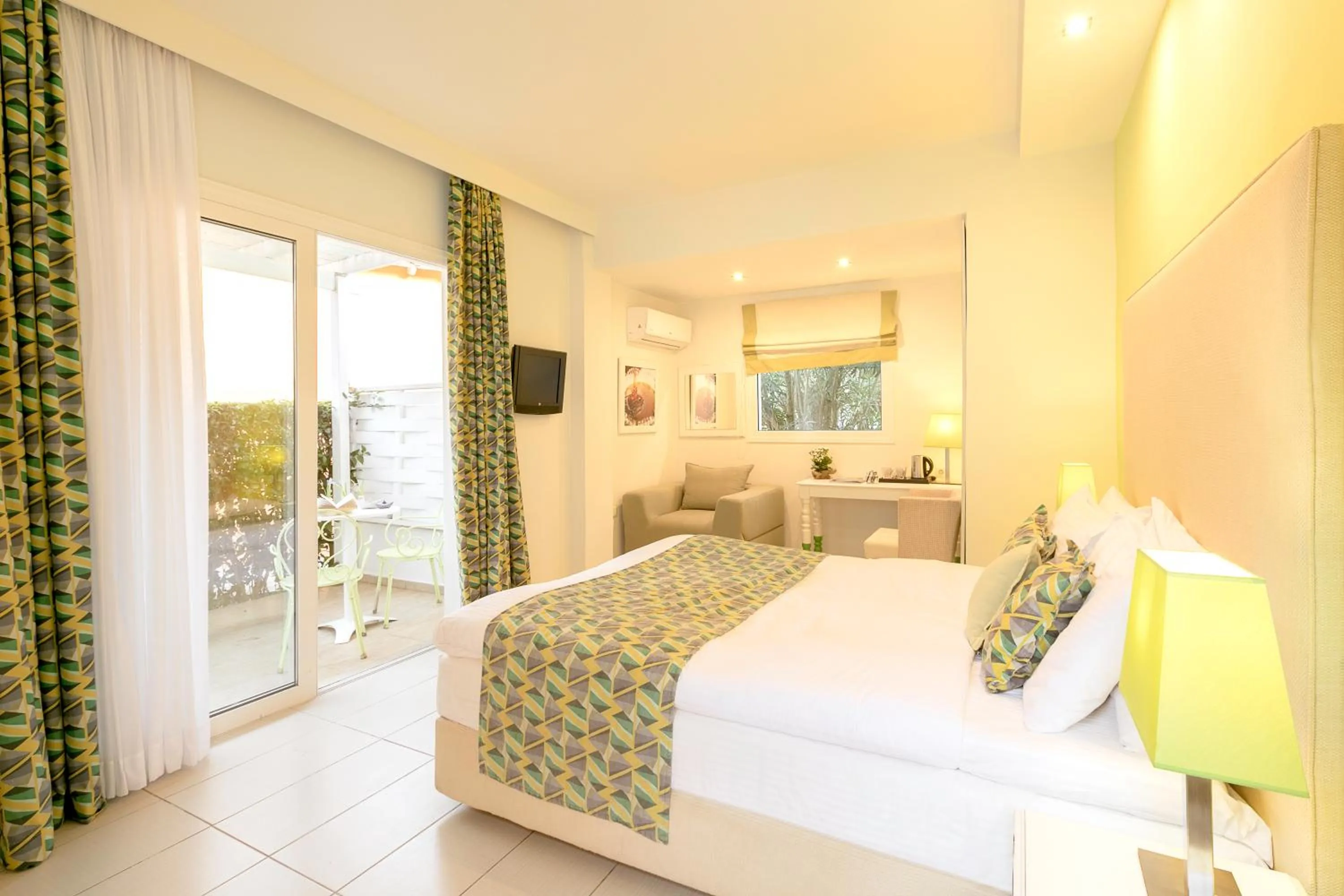 Facility for disabled guests, Bed in Mandraki Village Boutique Hotel