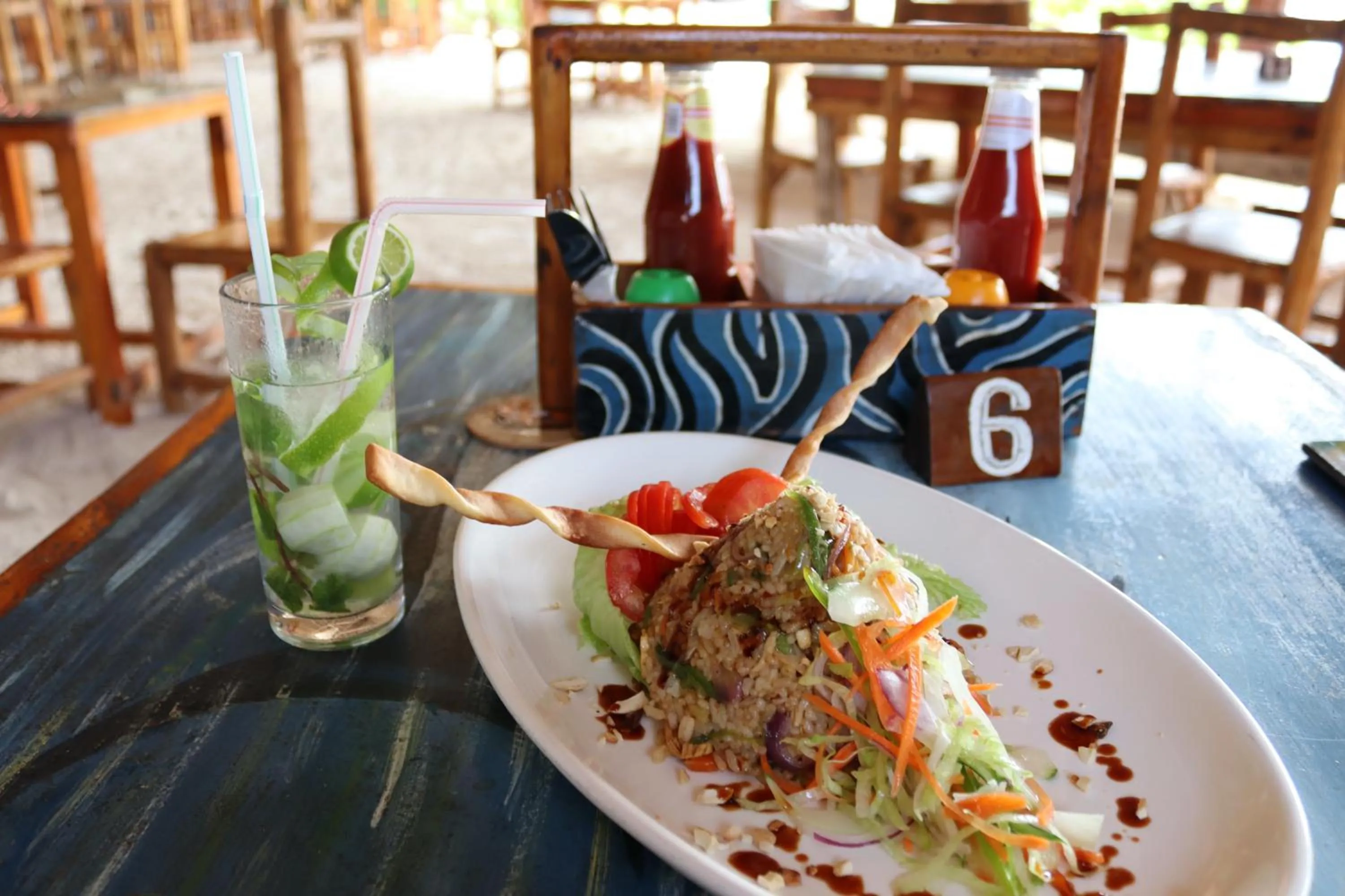 Dinner in Mocco Beach Villa