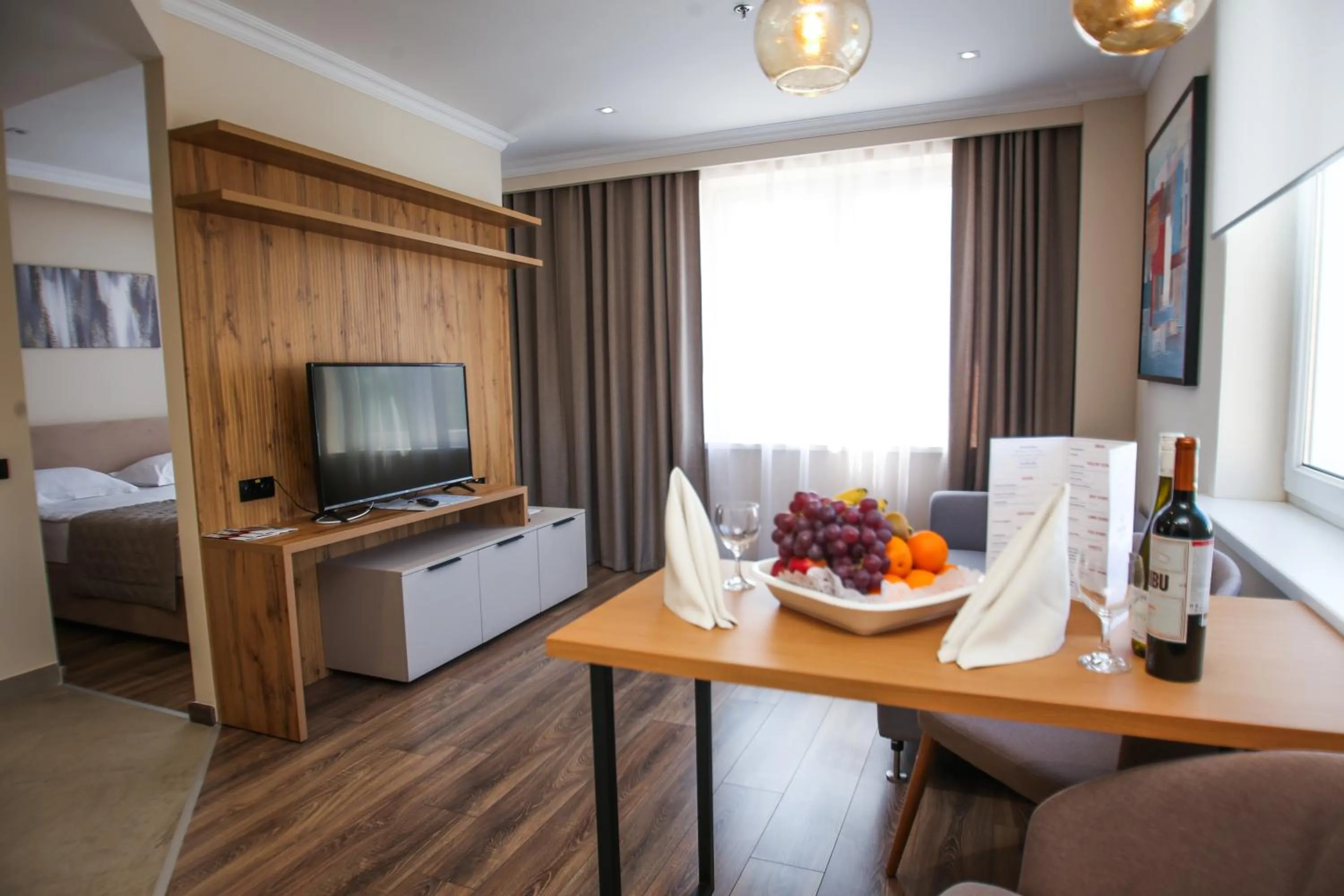 Communal lounge/ TV room in Chagala Residence Atyrau