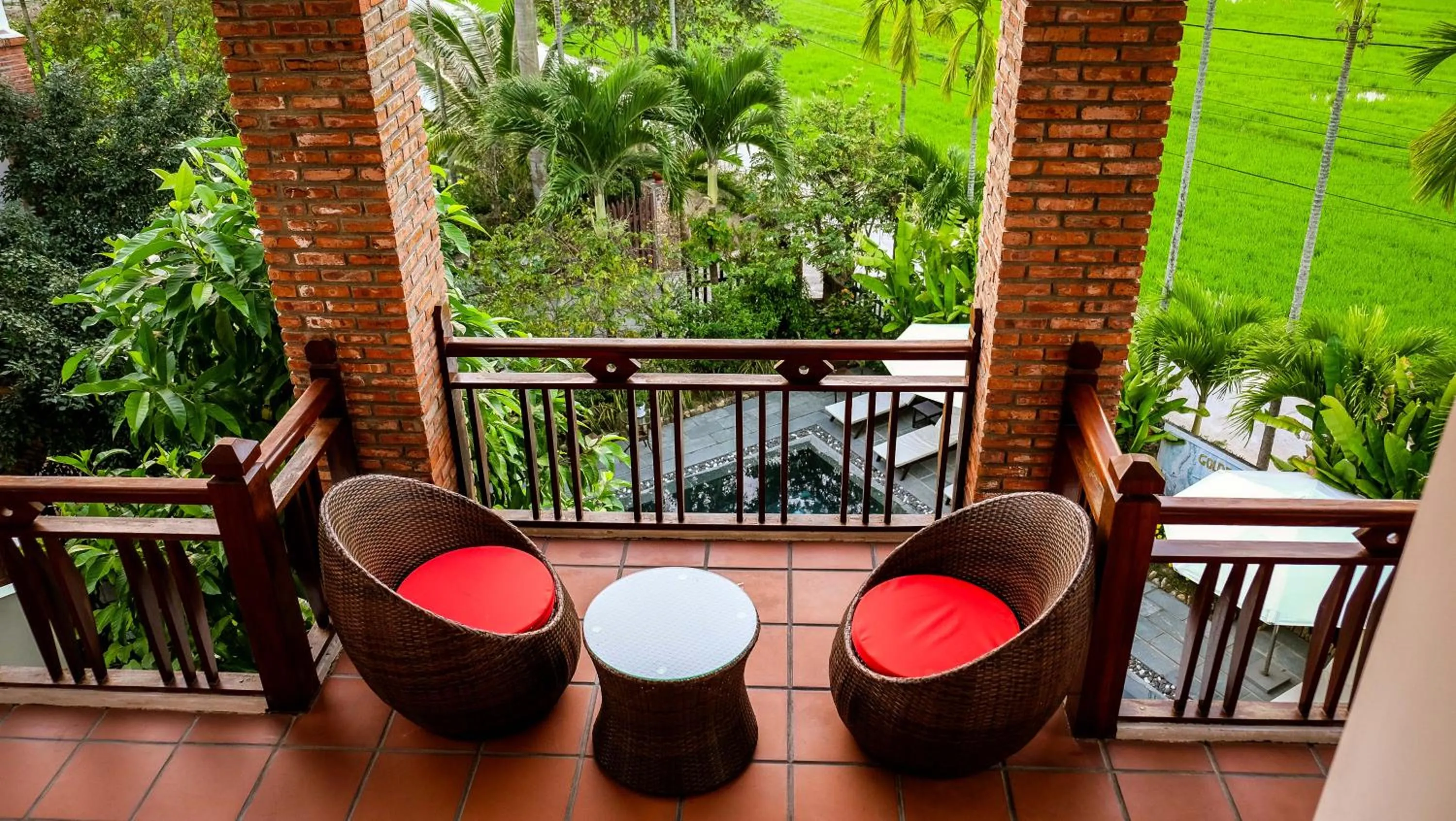 Balcony/Terrace in Hoi An Golden Rice Villa