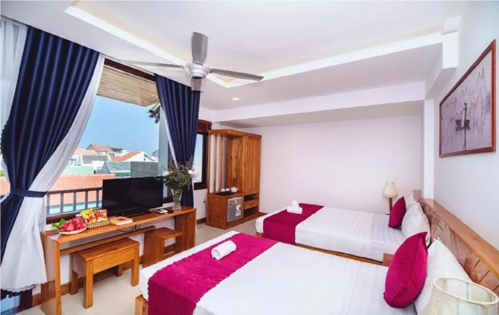 Bedroom, Bed in Riverside Plum Garden Villa