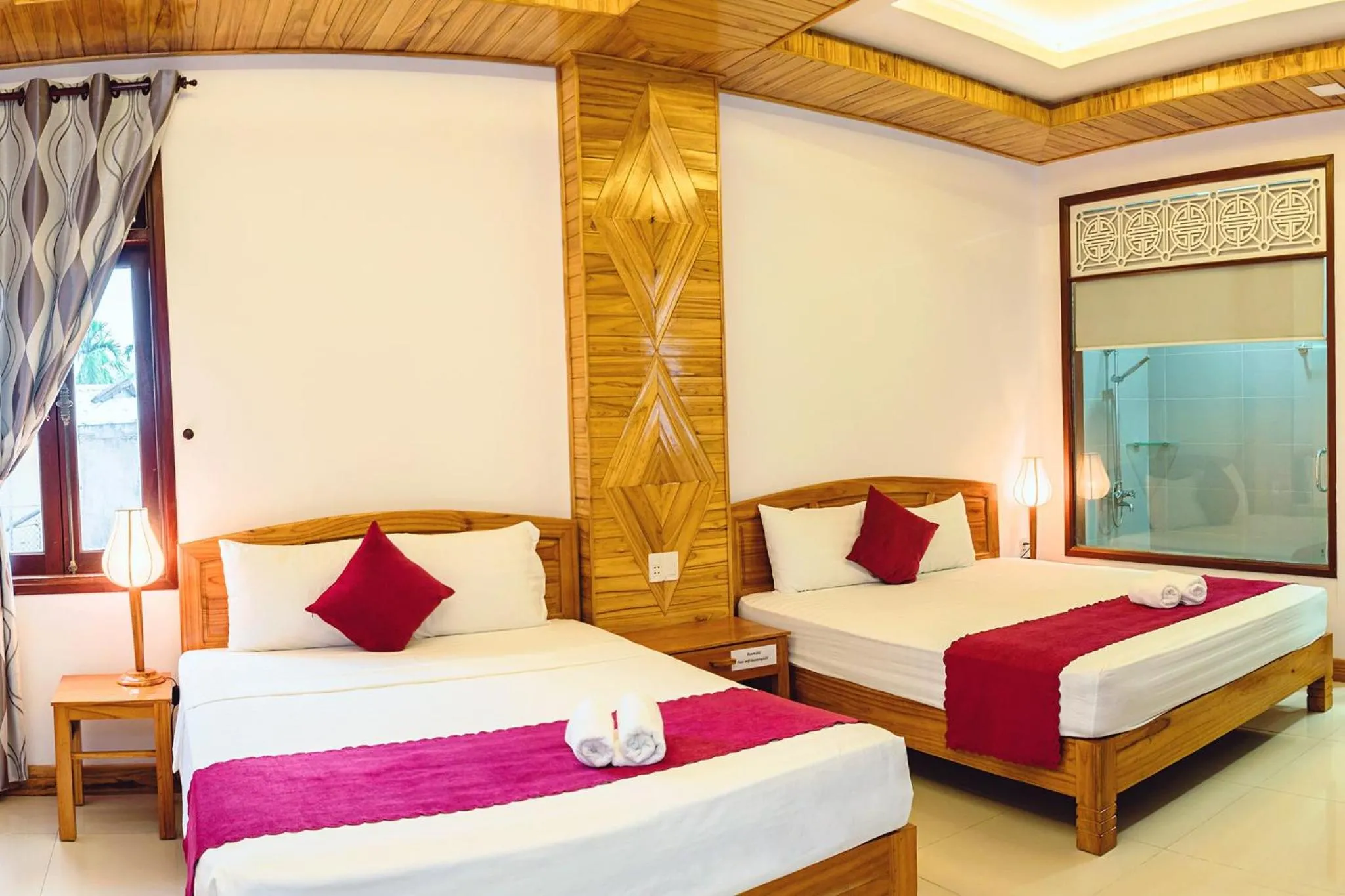 Bed in Riverside Plum Garden Villa