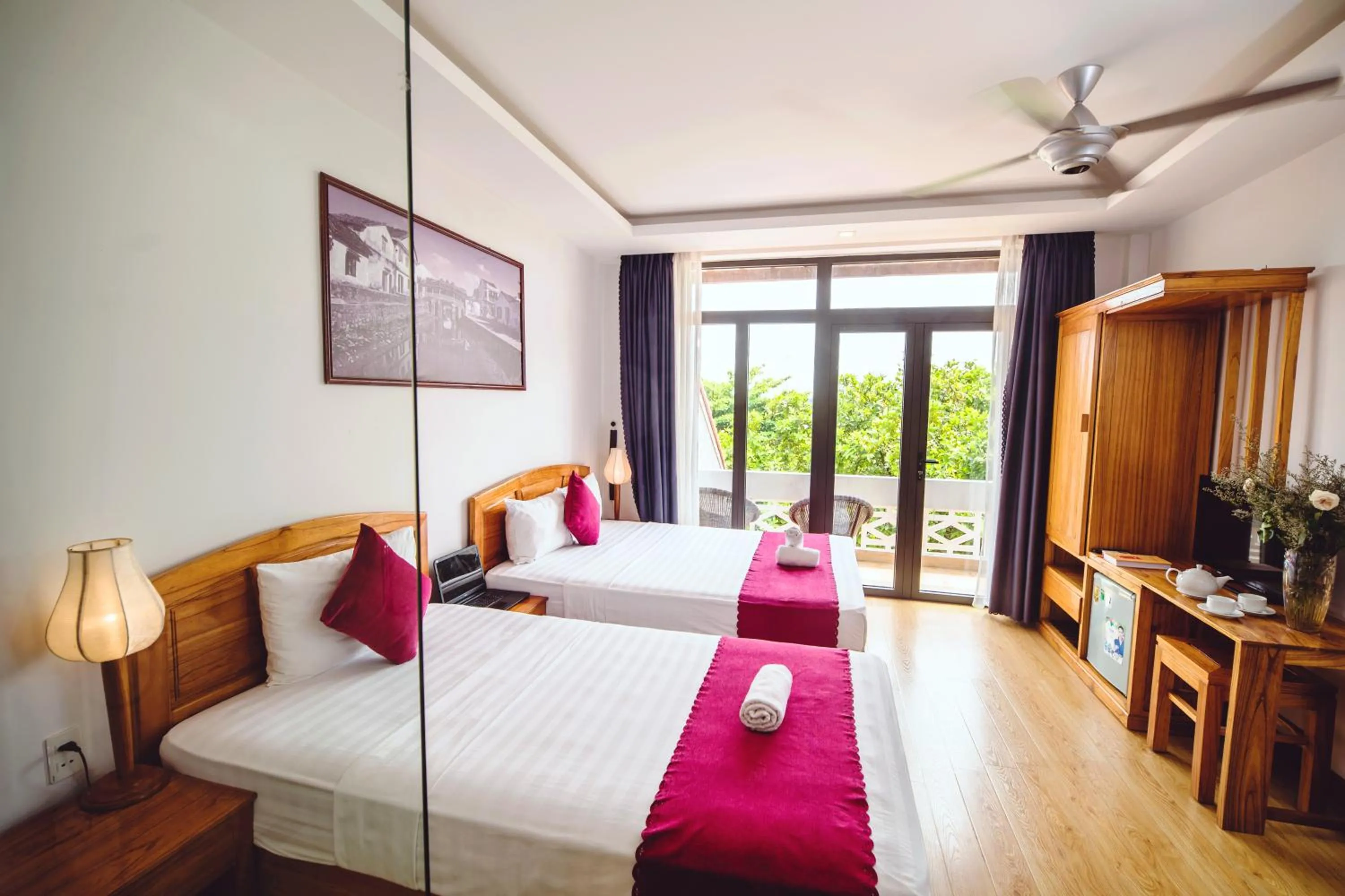 Bedroom, Bed in Riverside Plum Garden Villa