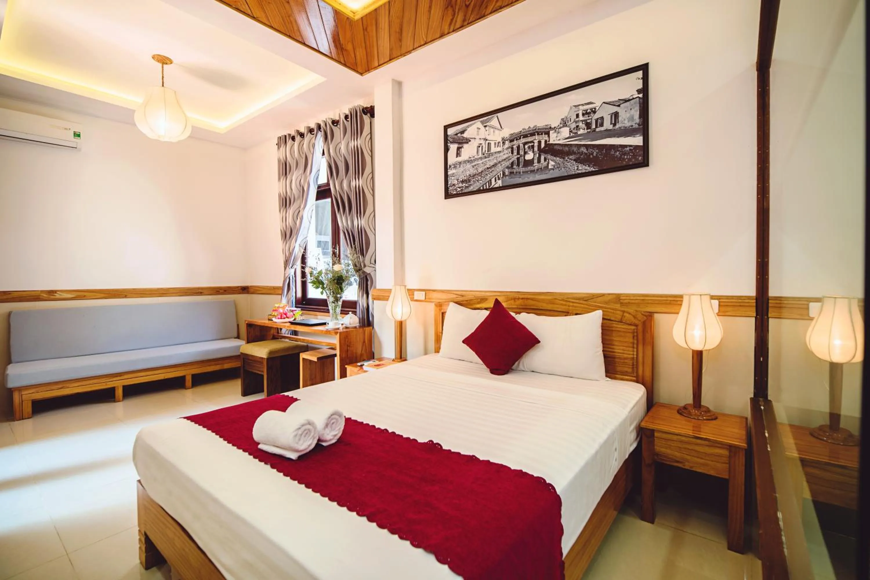Bedroom, Bed in Riverside Plum Garden Villa