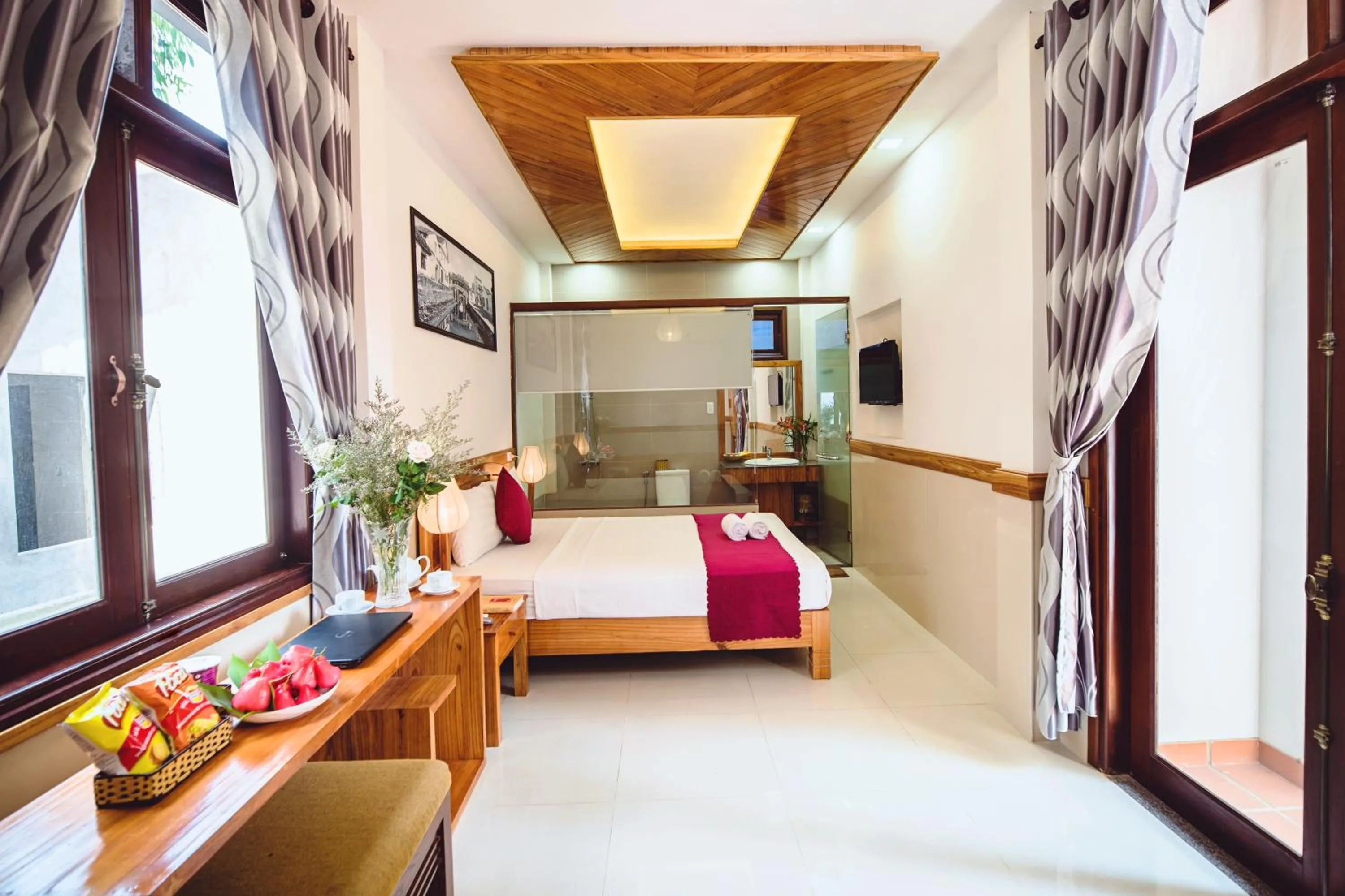 Photo of the whole room, Bed in Riverside Plum Garden Villa