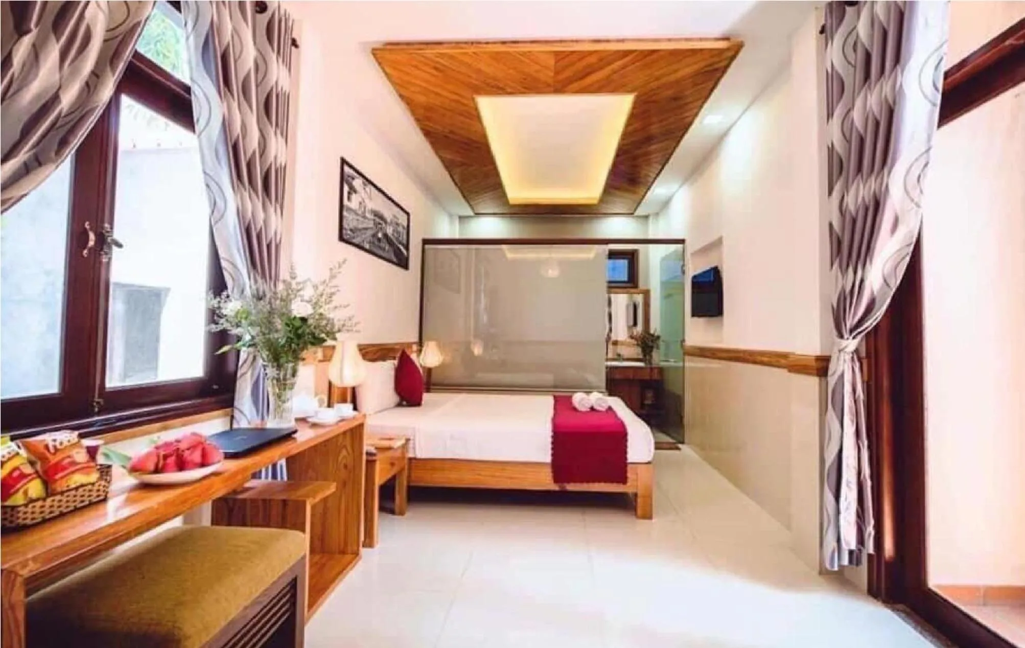 Toilet, Bed in Riverside Plum Garden Villa