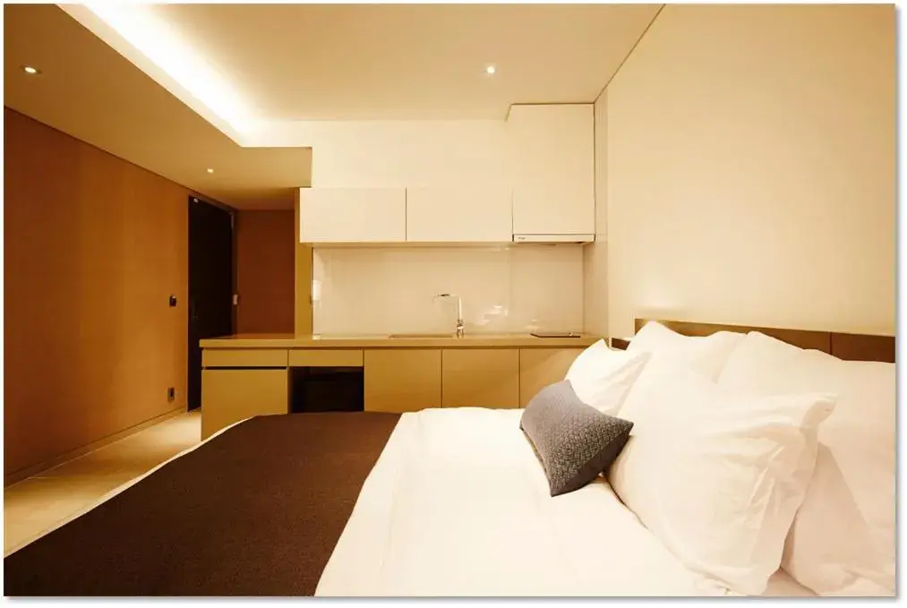 Bed in MD HOTEL Dongtan Bed in MD HOTEL Dongtan