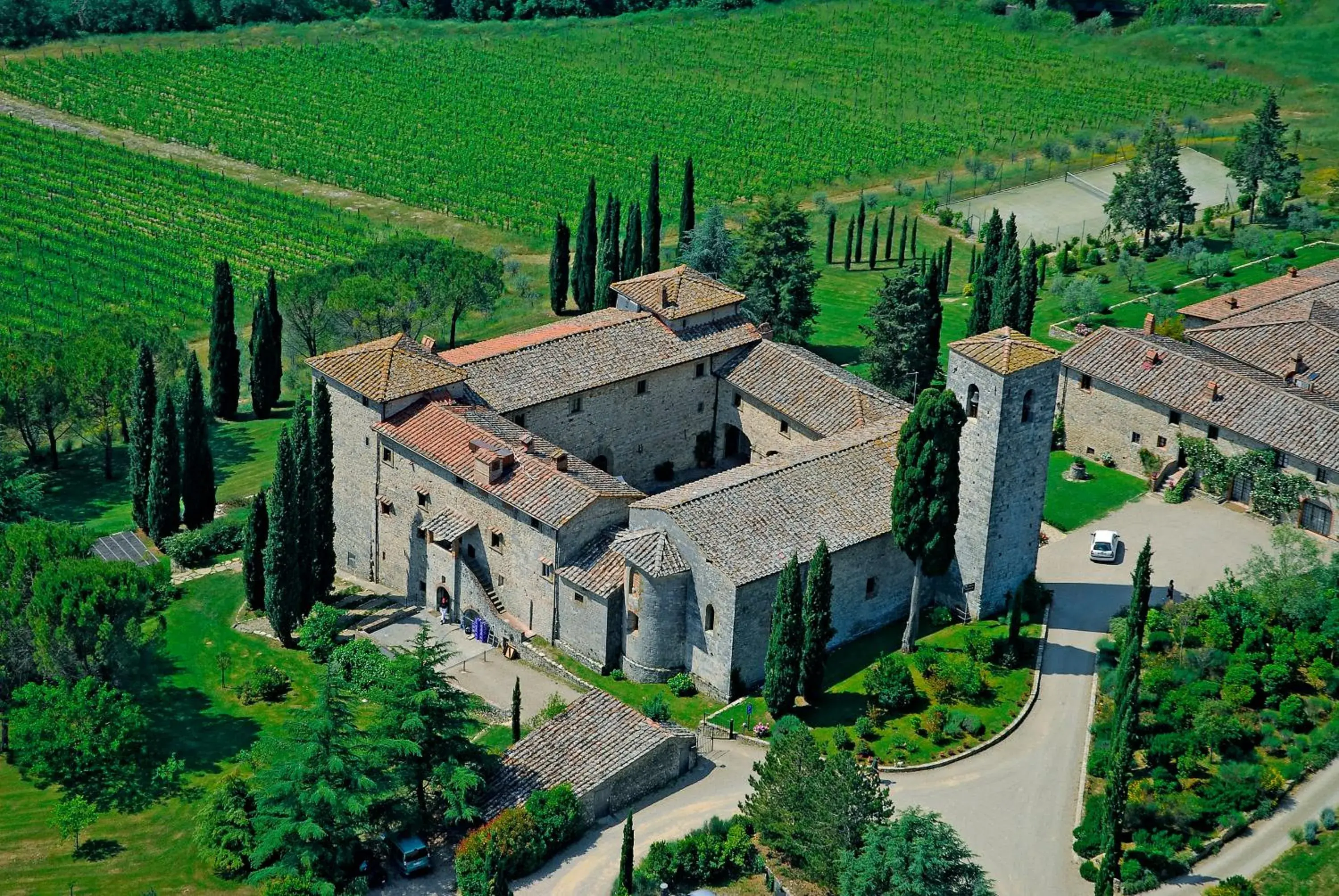 Bird's eye view in Castello di Spaltenna Exclusive Resort & Spa Bird's eye view in Castello di Spaltenna Exclusive Resort & Spa