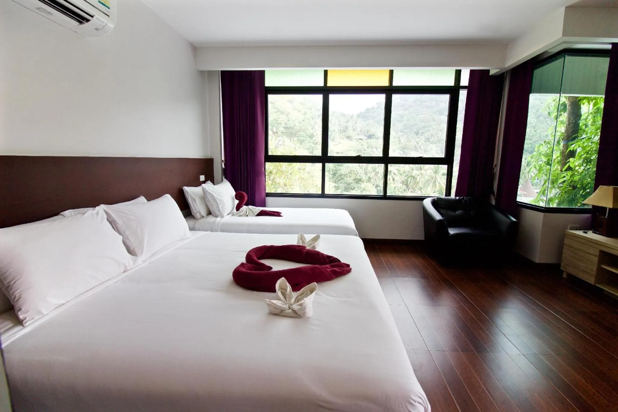 Bed in Balcony Villa