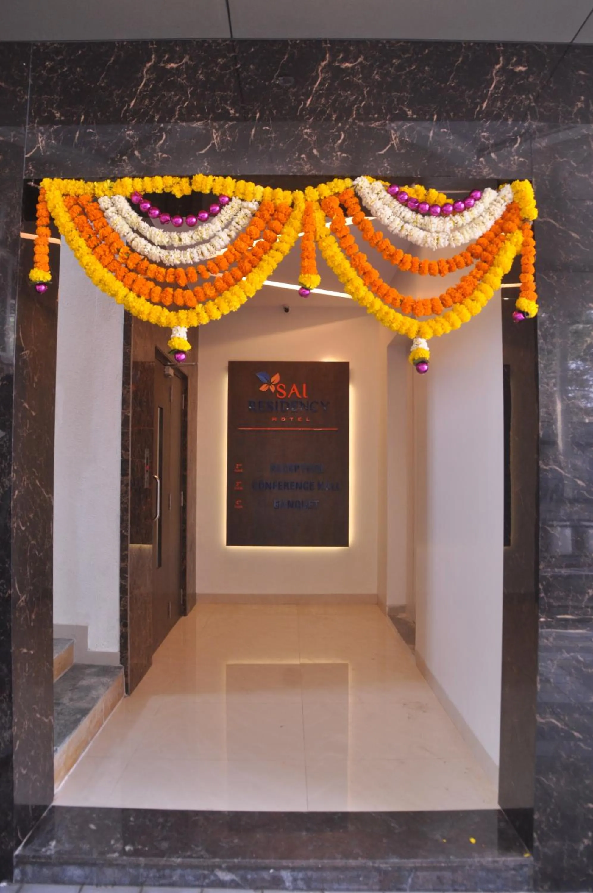 Patio in Hotel Sai Residency