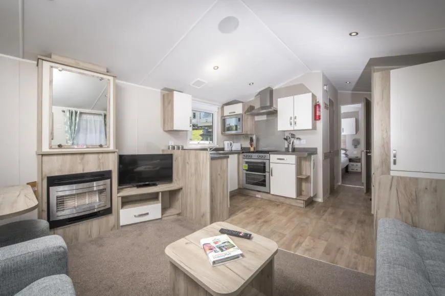 Kitchen or kitchenette in Widemouth Bay Caravan Park