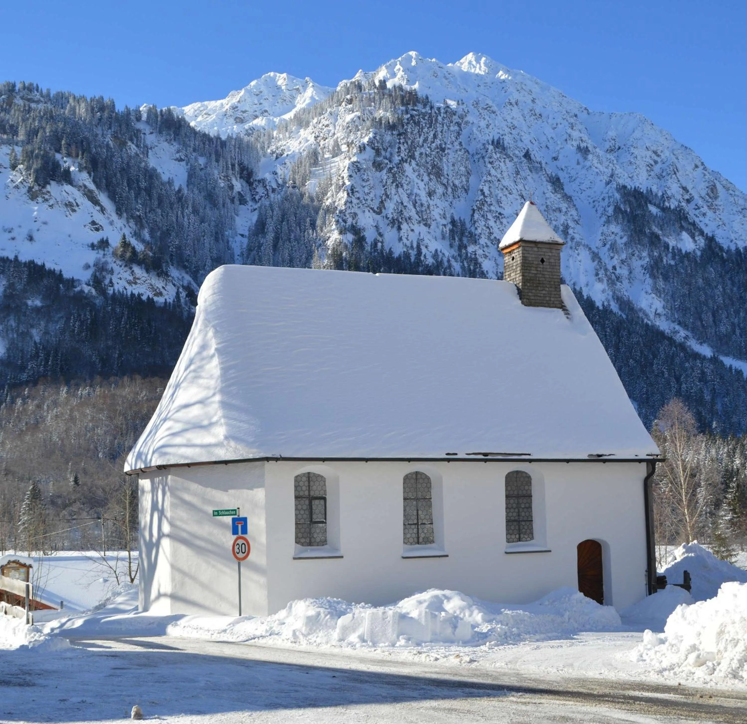 Winter in Bergsteiger-Hotel "Grüner Hut"