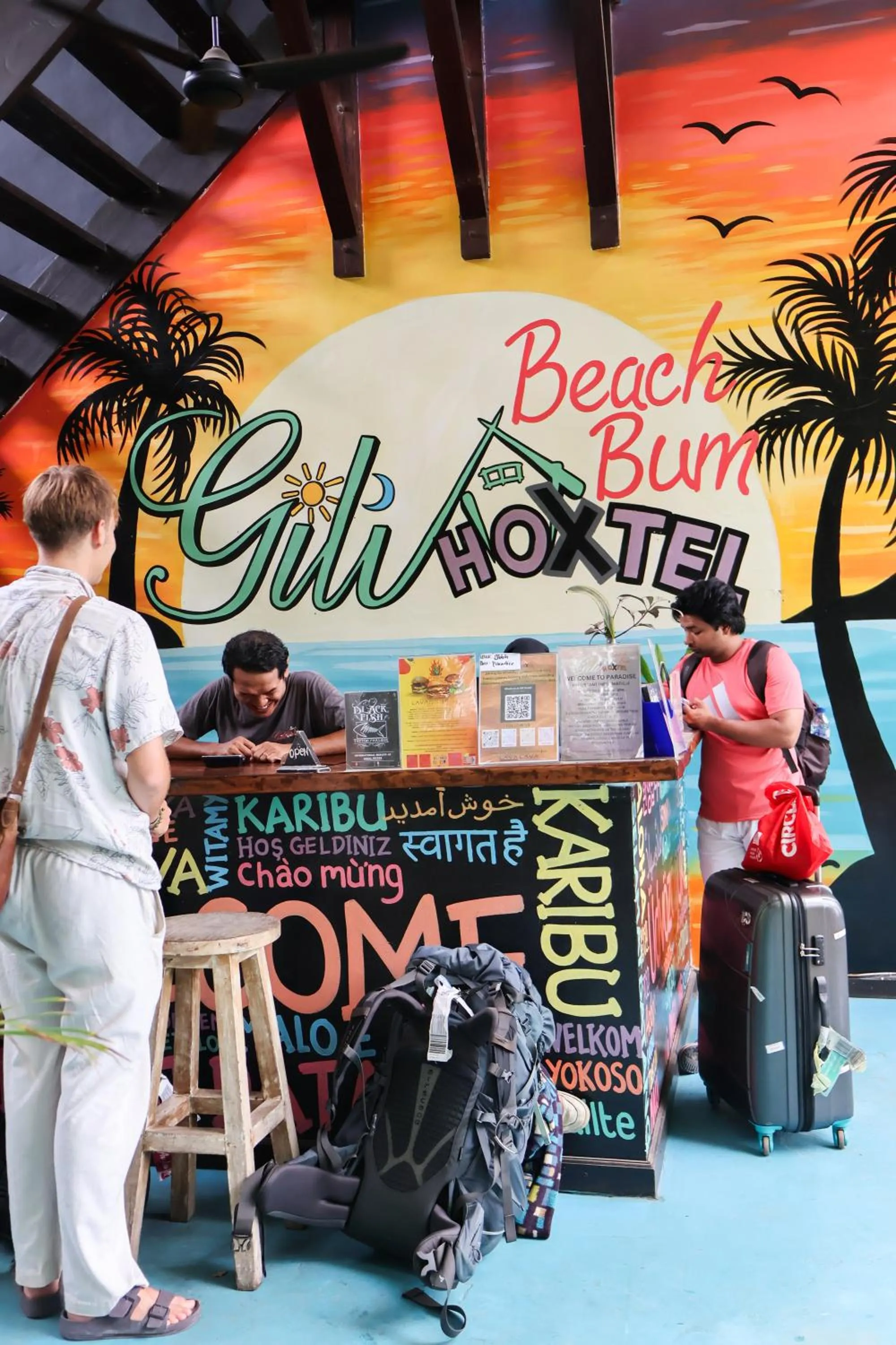 Property building in Gili Beach Bum Hostel