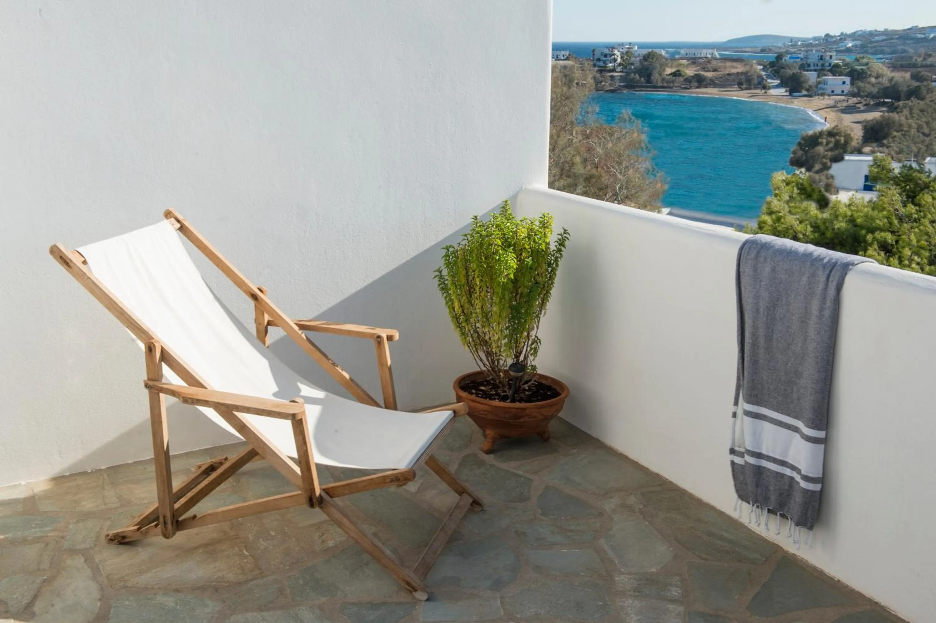 Balcony/Terrace in Cleopatra Seaside Homes, Logaras, Paros