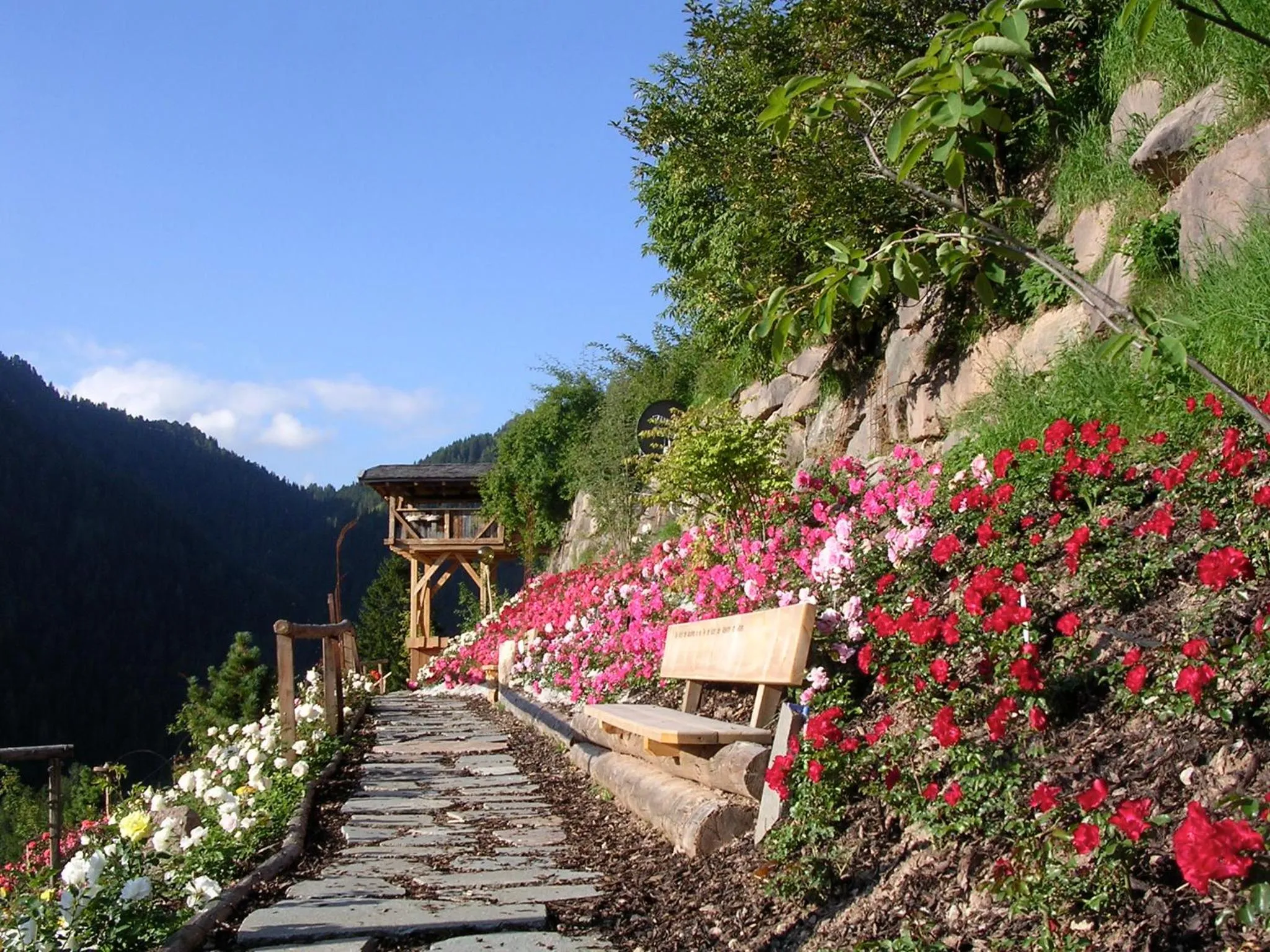 Garden in Charmehotel Uhrerhof - Deur