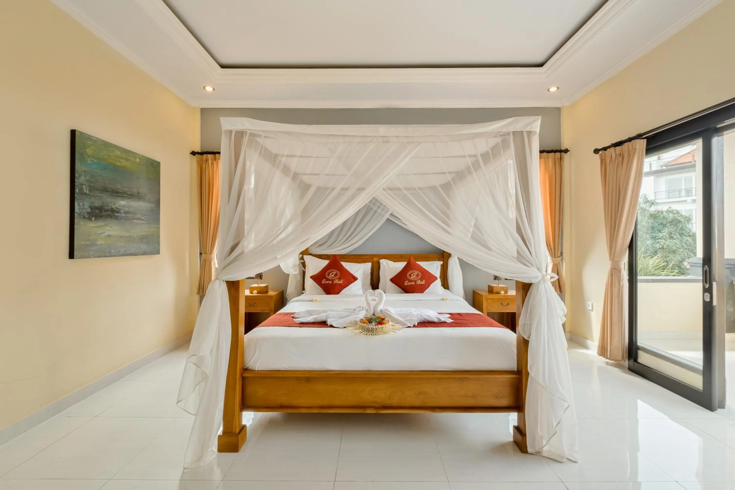 Property building, Bed in Gora House Bali