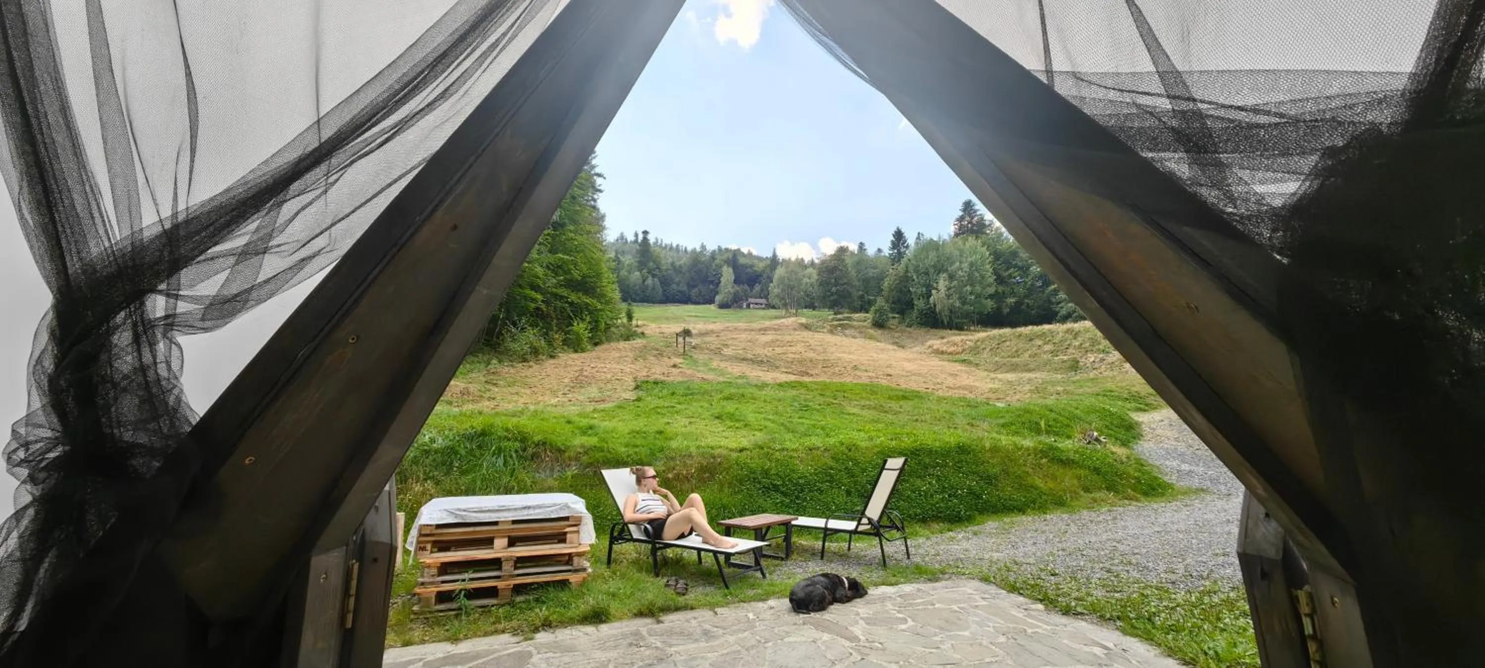 View (from property/room) in Osada pod Beskidem- chatki całoroczne