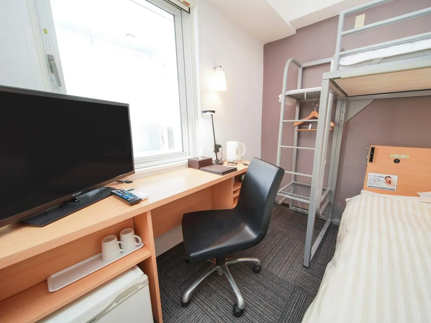 Bed in Super Hotel Kokuraeki Minamiguchi Bed in Super Hotel Kokuraeki Minamiguchi