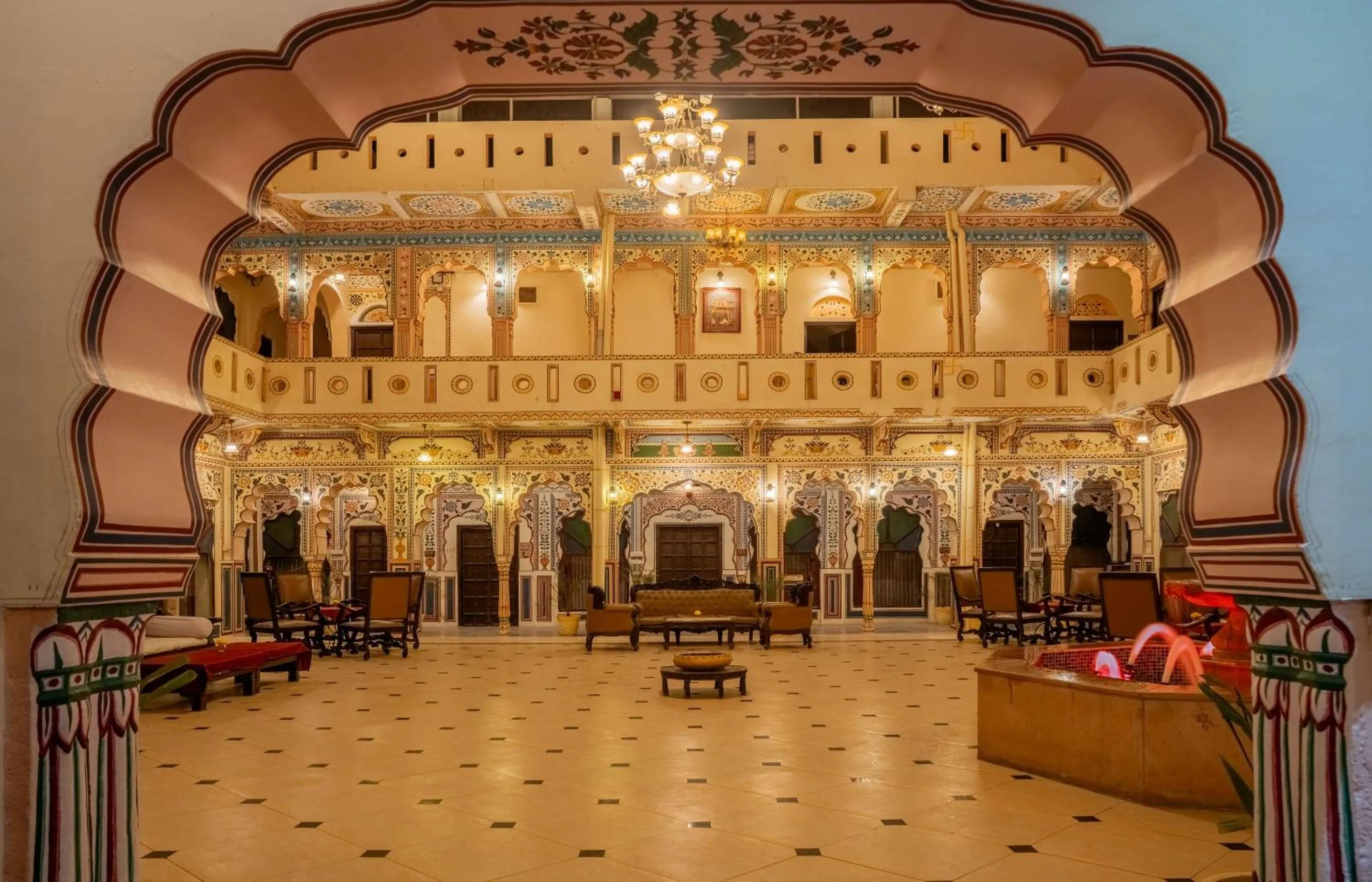 Seating area in Hotel Shahi Palace Mandawa
