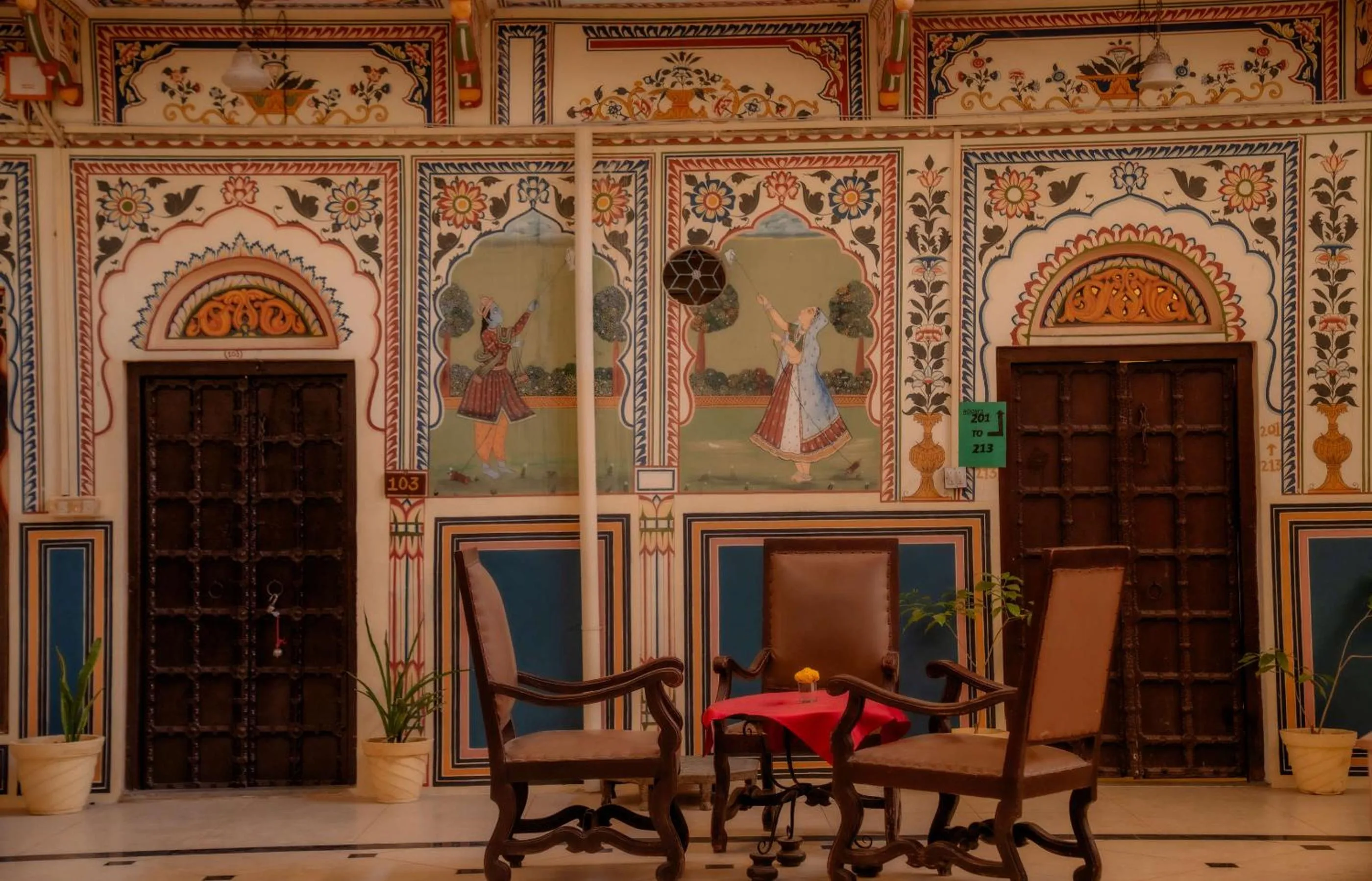 Seating area in Hotel Shahi Palace Mandawa