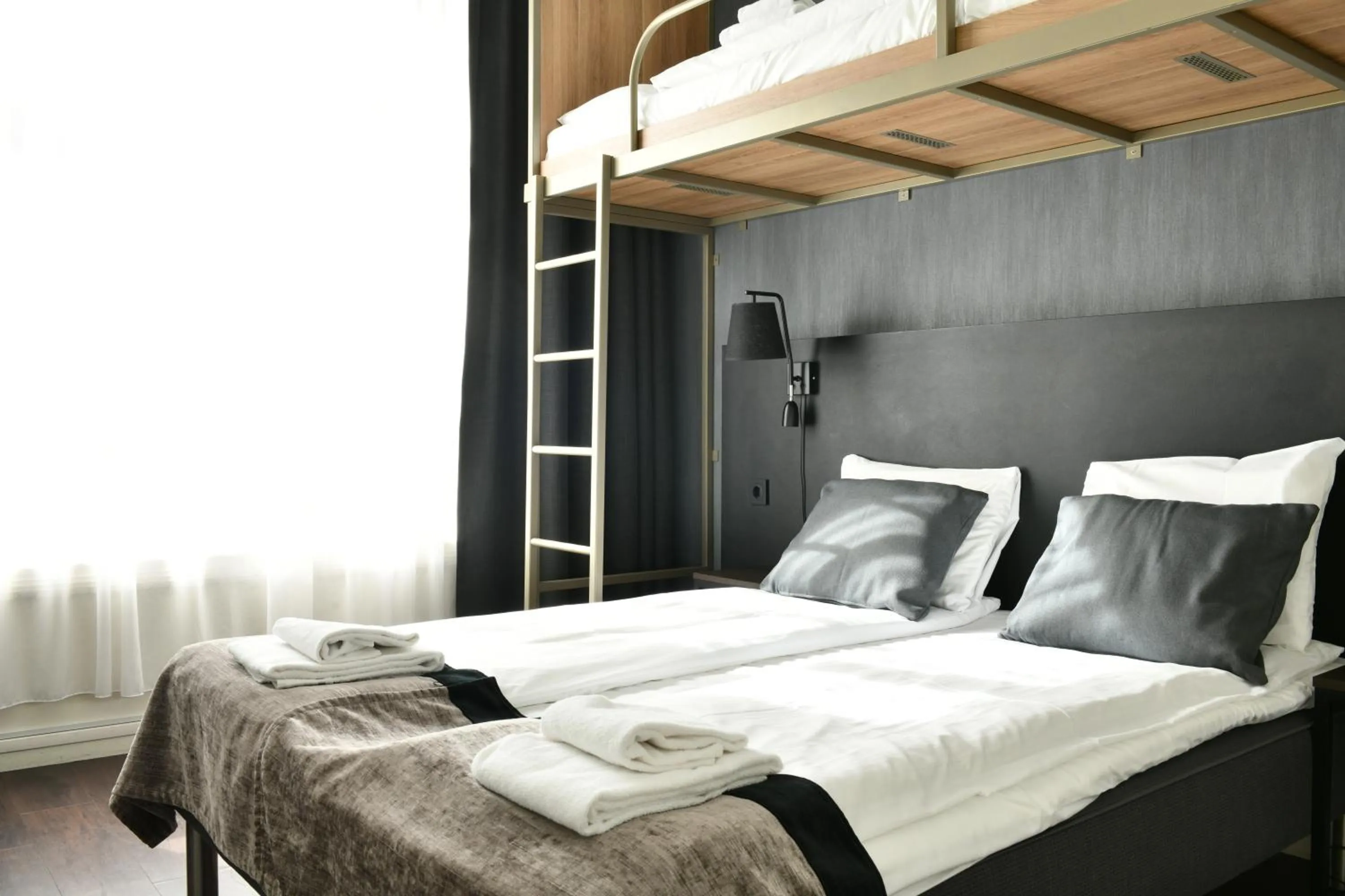 Bed in K7 Hotel Oslo