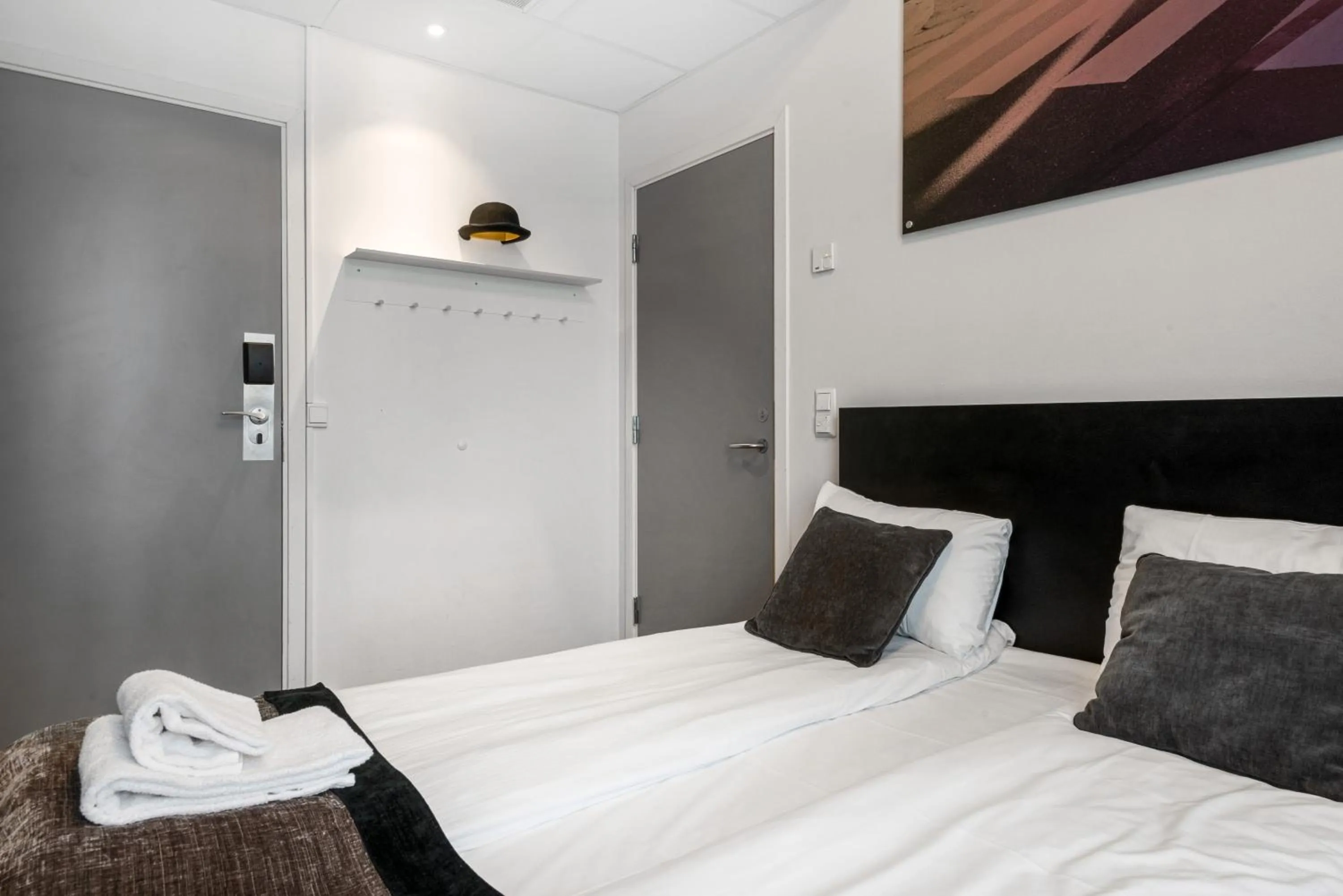 Bed in K7 Hotel Oslo