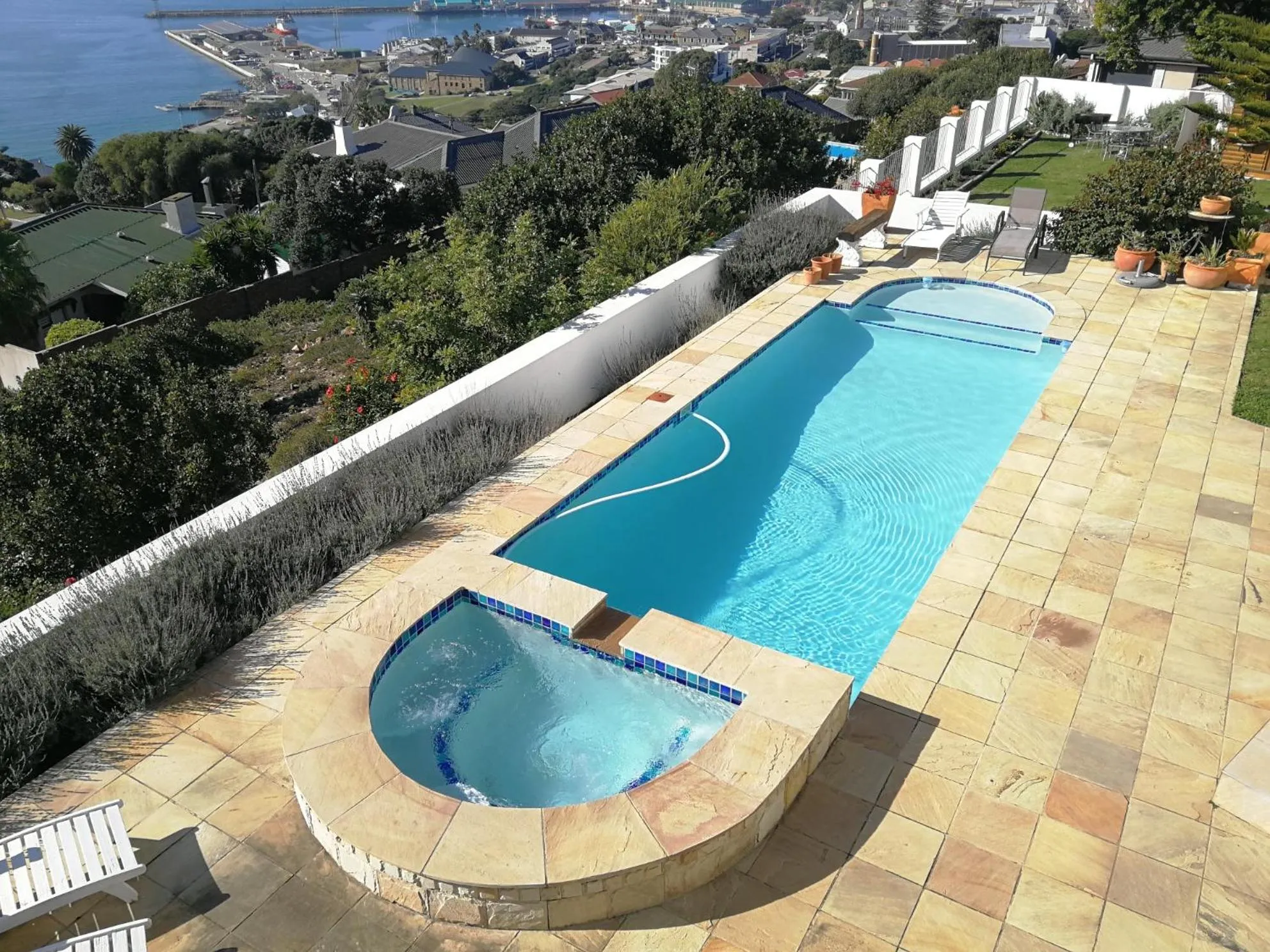 Pool view in Lavandula Manor Self-Catering