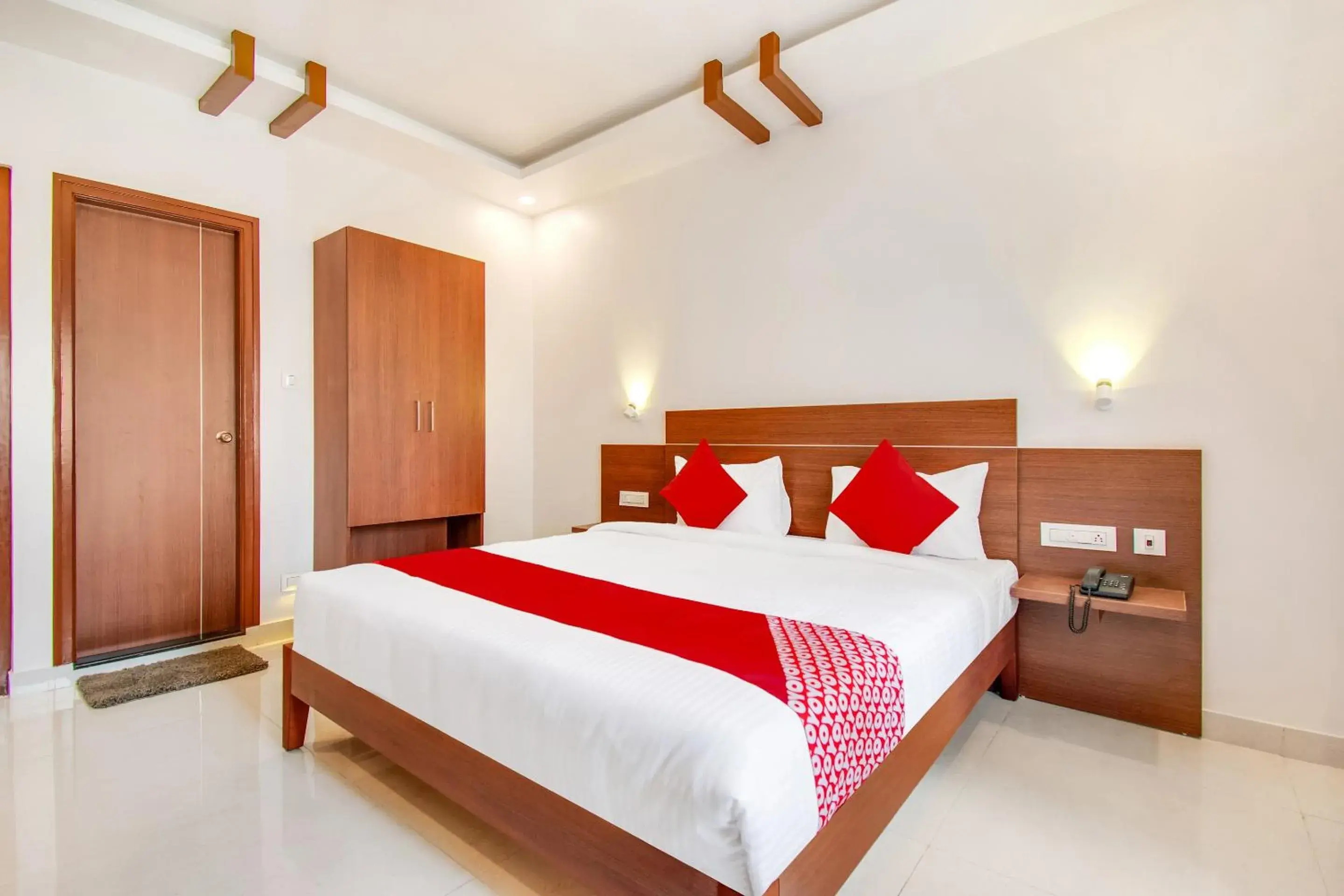 Bedroom, Bed in Super Hotel O Resida Elite Service Apartments Near Manipal hospital Bedroom, Bed in Super Hotel O Resida Elite Service Apartments Near Manipal hospital
