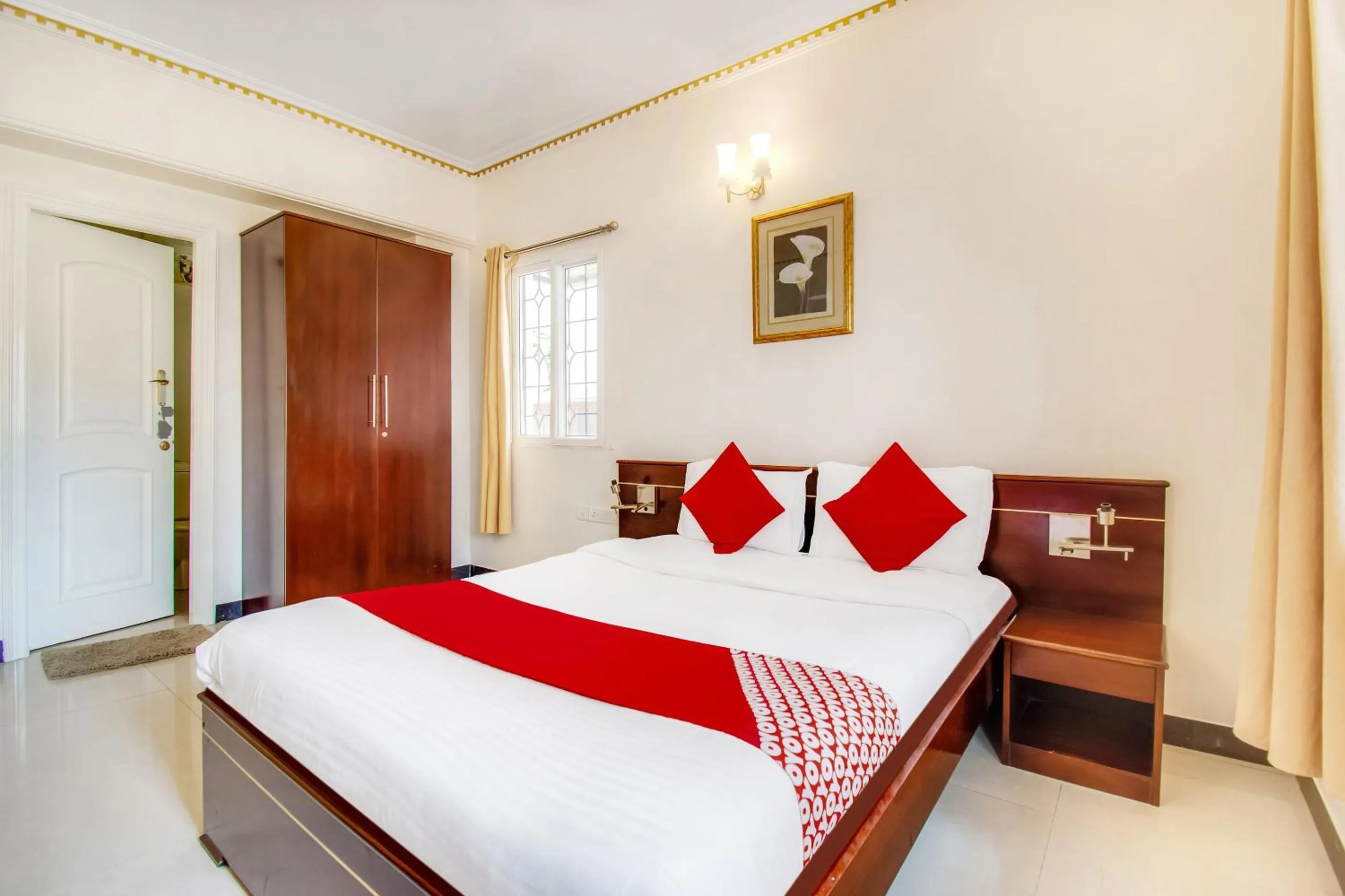 Bedroom, Bed in Super Hotel O Resida Elite Service Apartments Near Manipal hospital