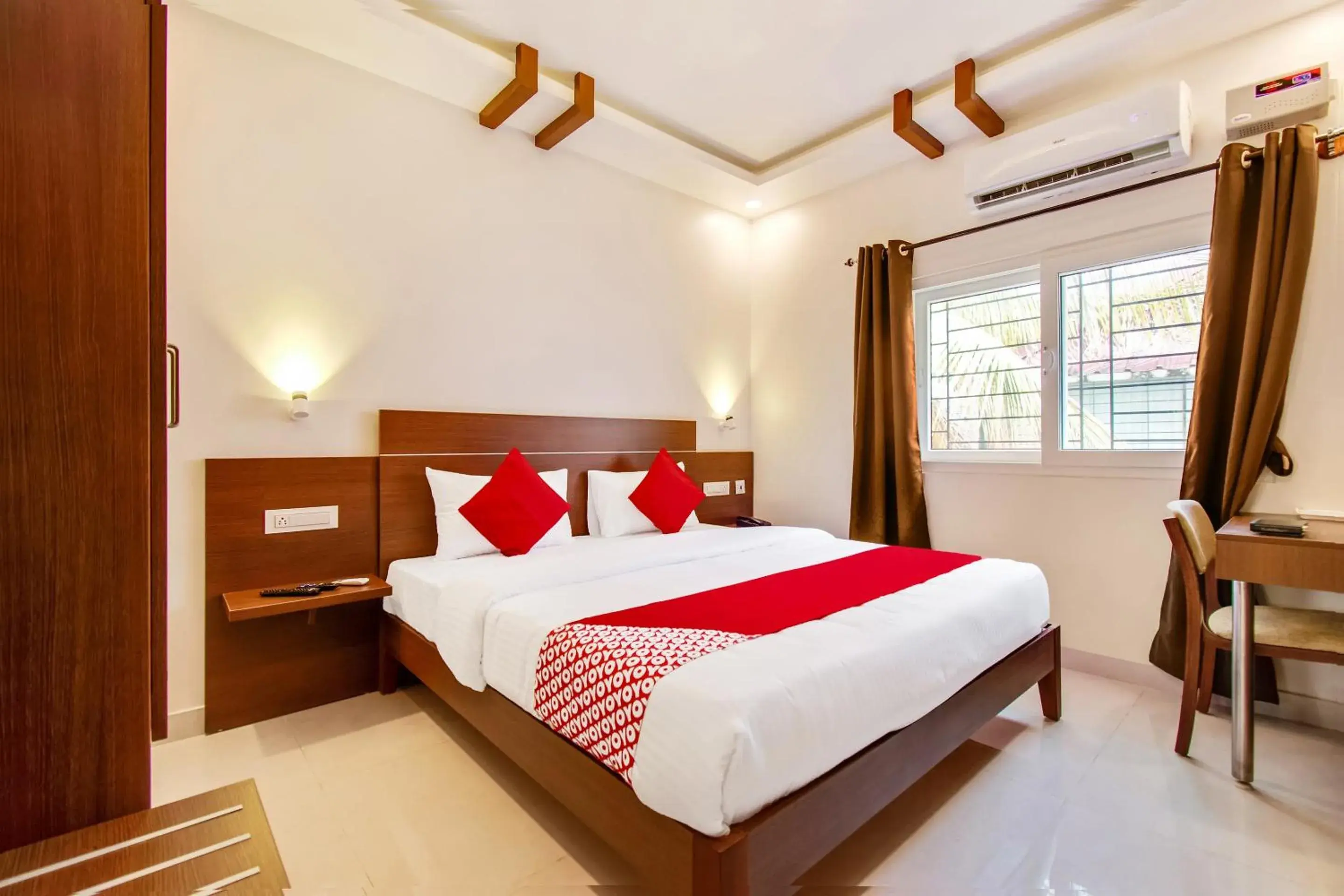 Bedroom, Bed in Super Hotel O Resida Elite Service Apartments Near Manipal hospital Bedroom, Bed in Super Hotel O Resida Elite Service Apartments Near Manipal hospital