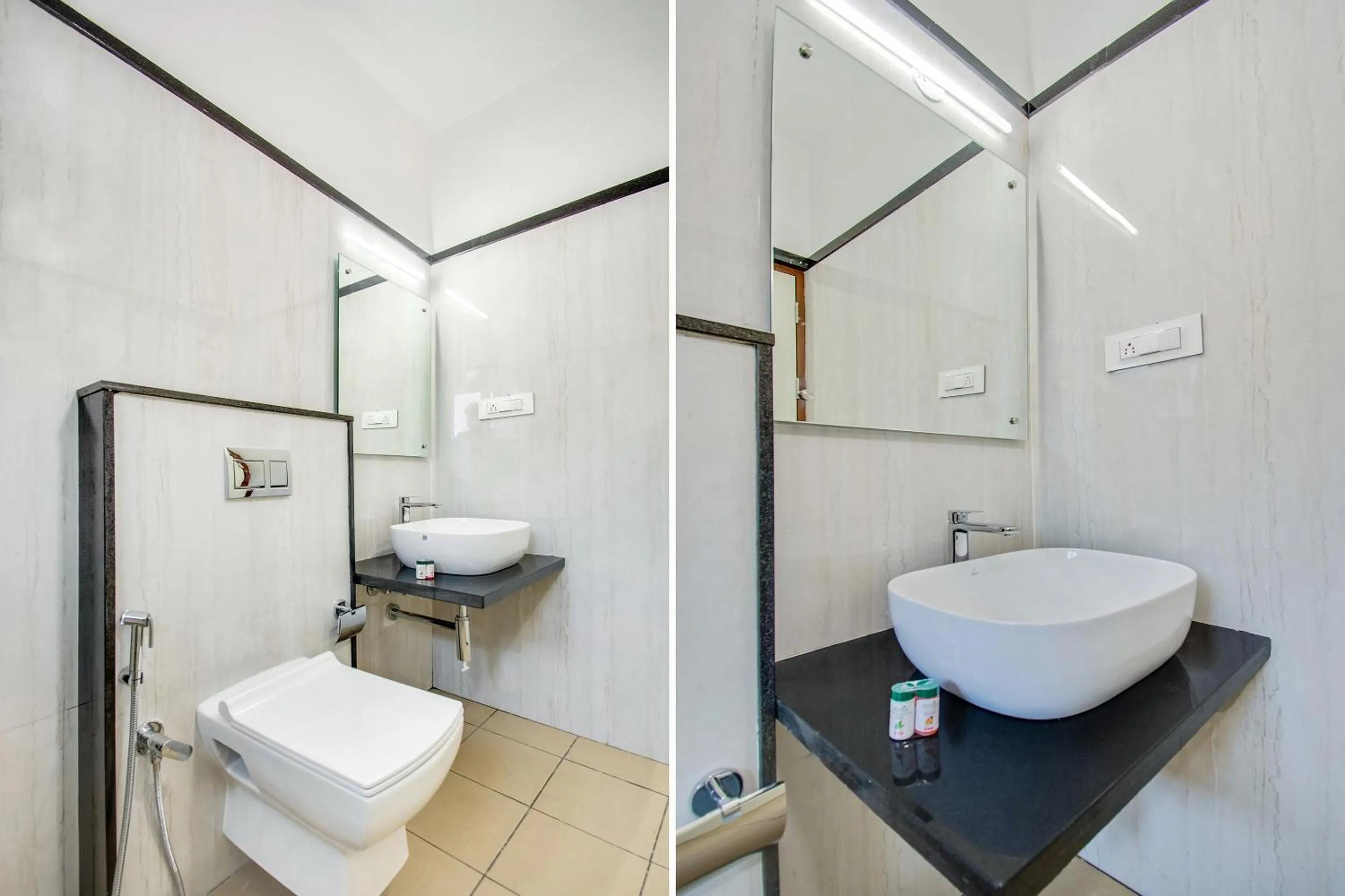 Bathroom in Super Hotel O Resida Elite Service Apartments Near Manipal hospital