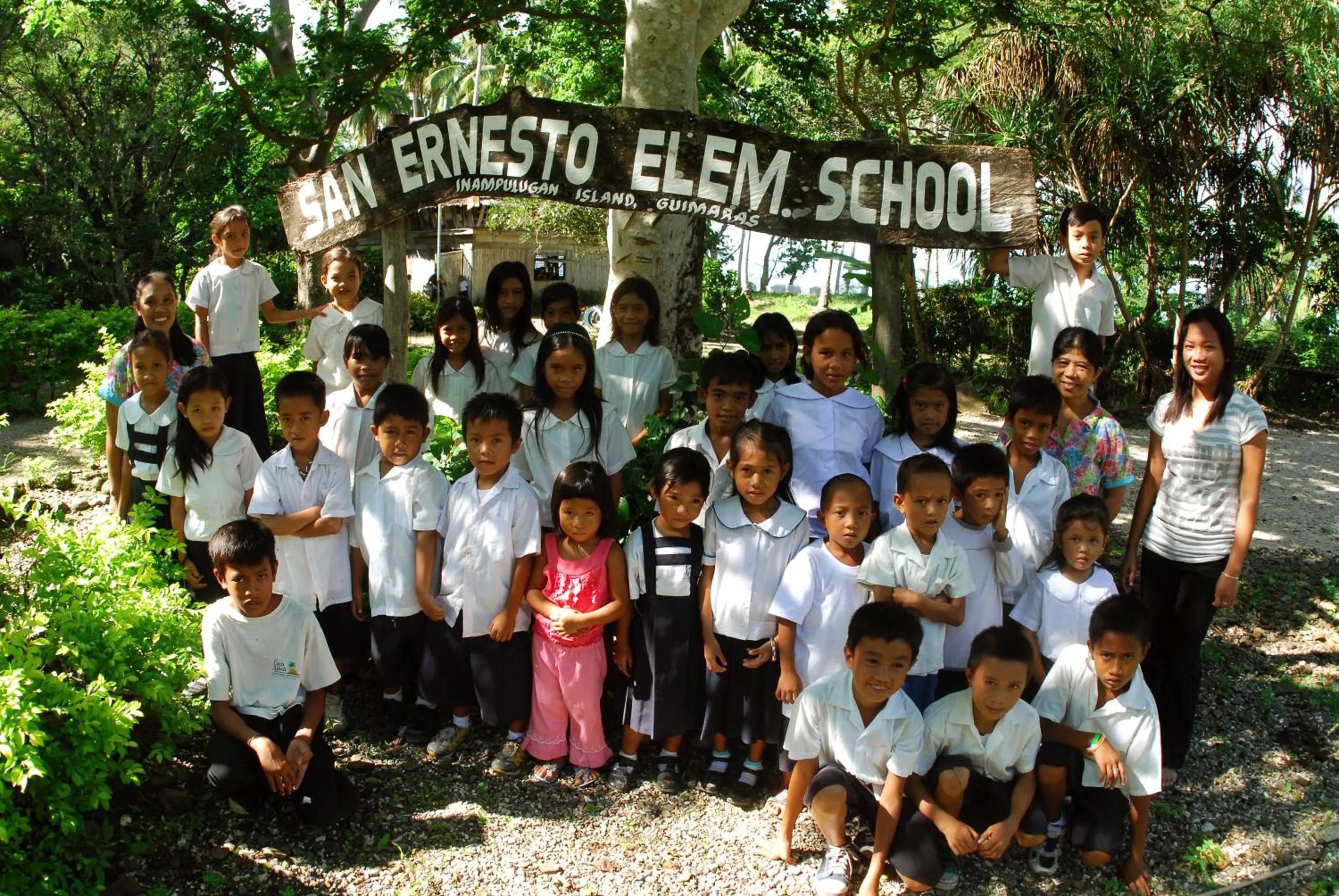 young children in Costa Aguada Island Resort, Inampulugan Island, Sibunag, Guimaras