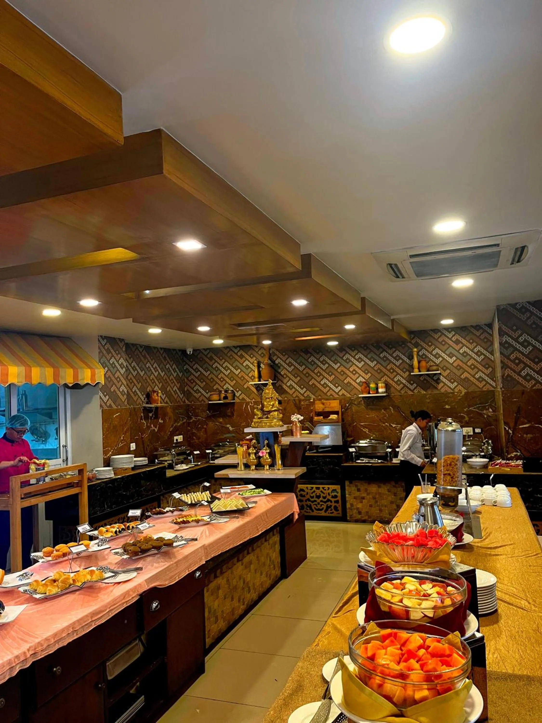 Buffet breakfast in Yatri Suites and Spa