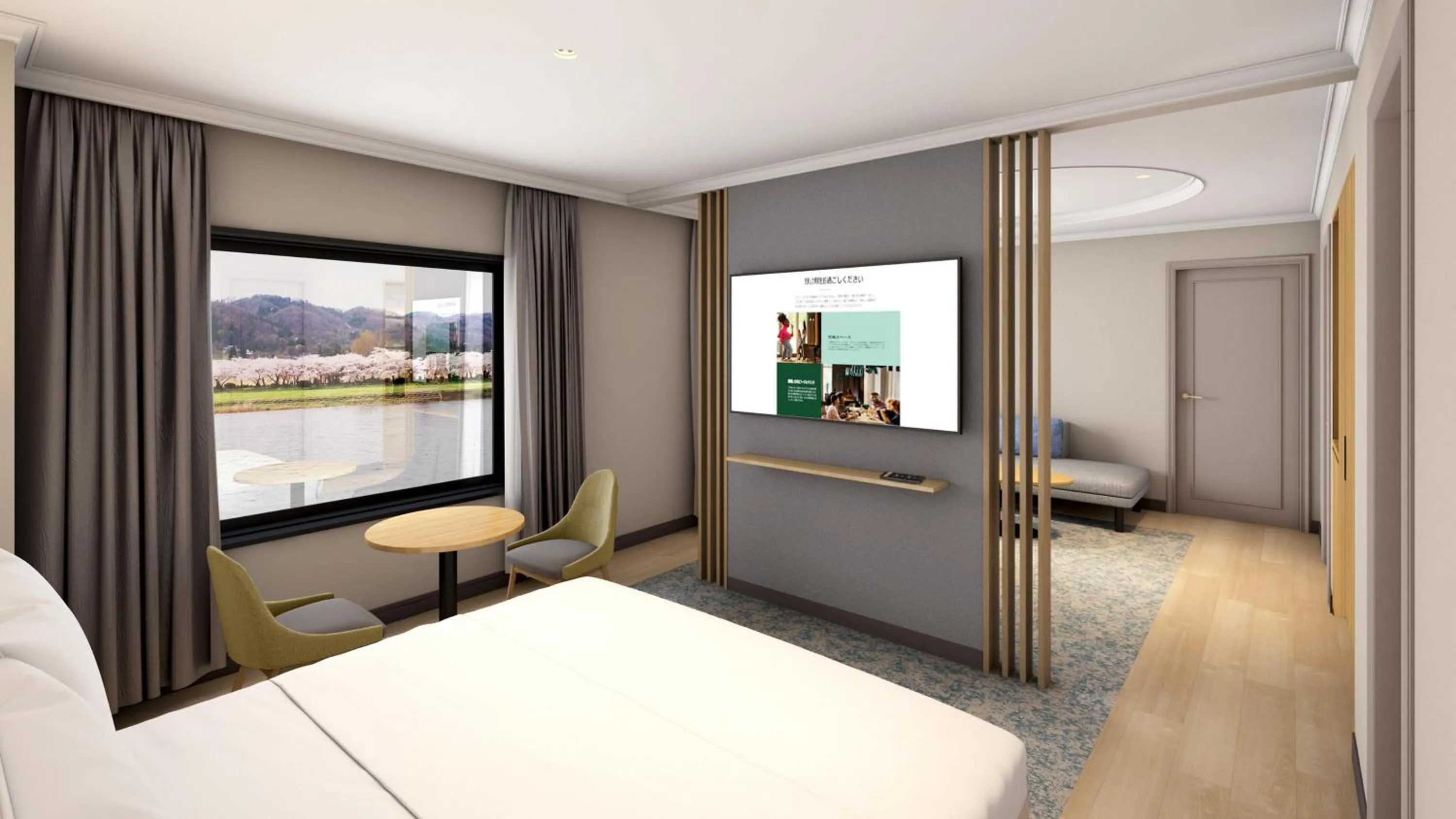 Photo of the whole room, Bed in ANA Holiday Inn Iwate Kitakami by IHG