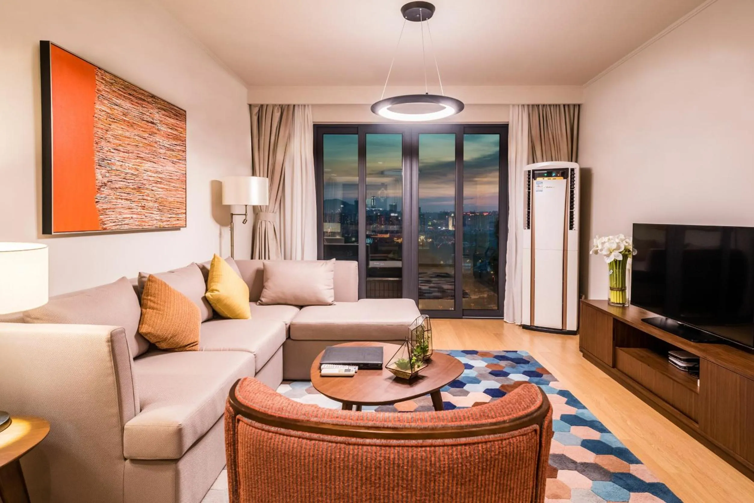 Living room in Green Court Place Jingqiao Middle Ring Shanghai