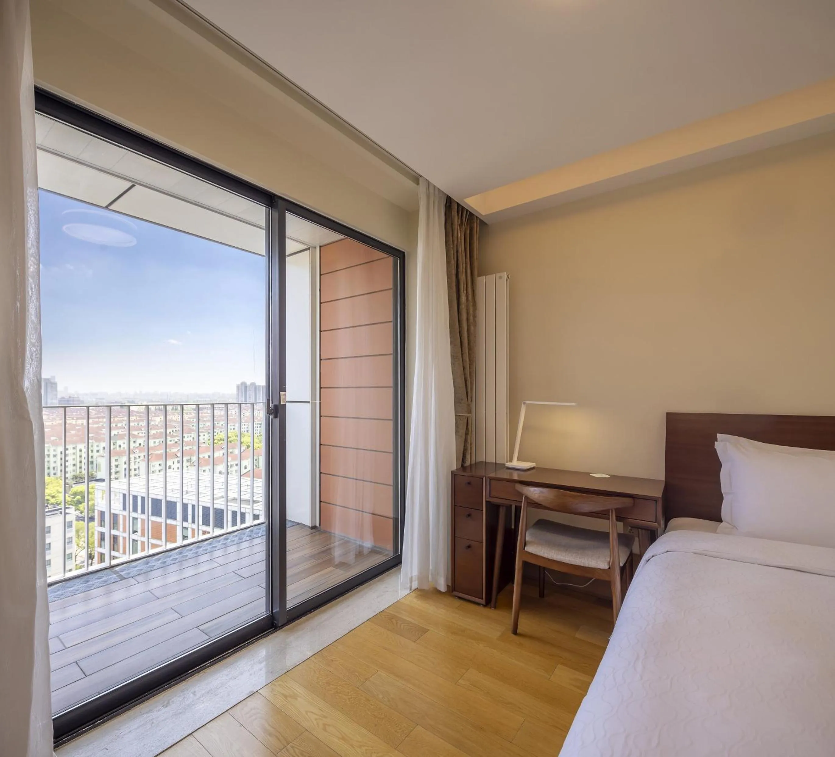 View (from property/room), Bed in Green Court Place Jingqiao Middle Ring Shanghai