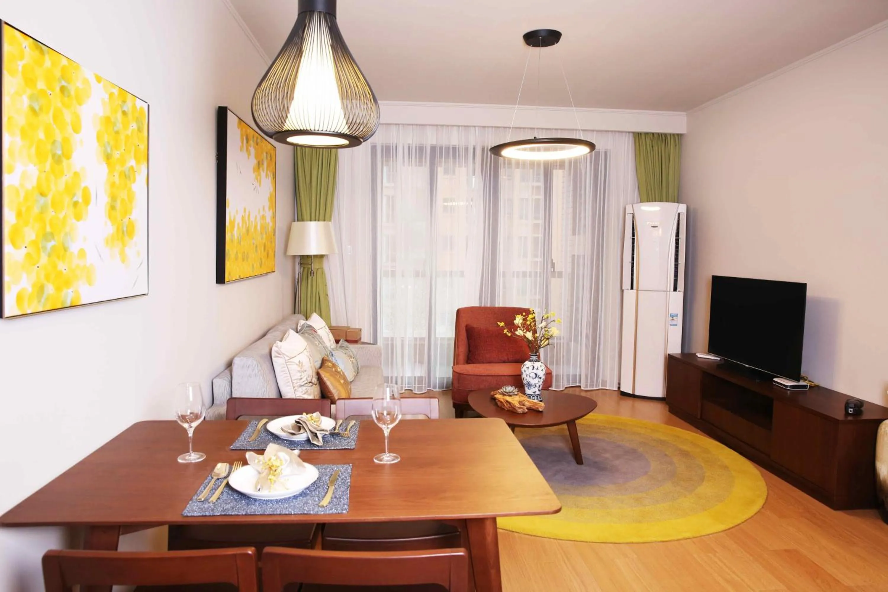 Living room in Green Court Place Jingqiao Middle Ring Shanghai